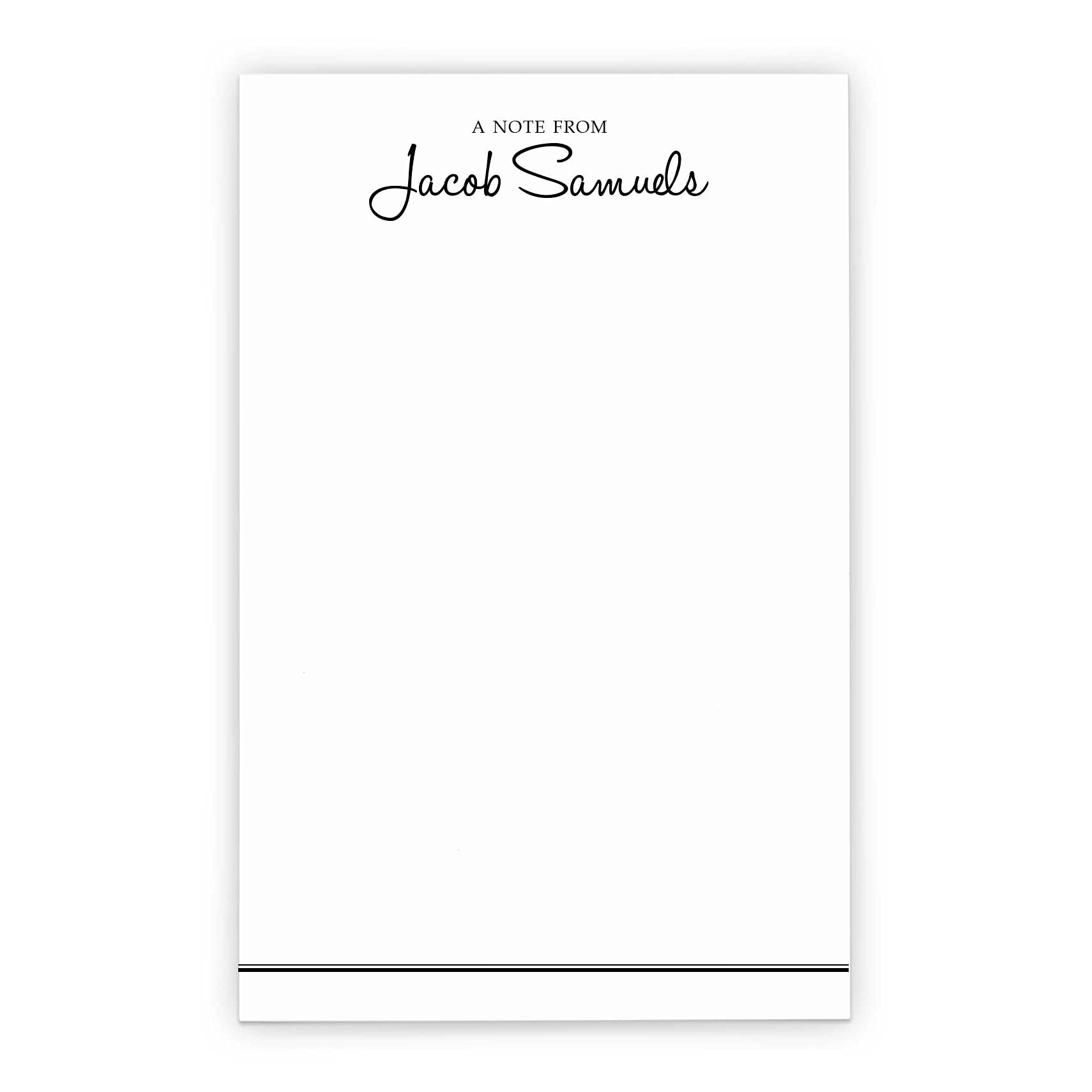 Personalized Notepad Set for Men - Professional 5.5x8.5in Writing Pad with 50 Sheets - Ideal for Office, Journaling & Letter Writing Gifts