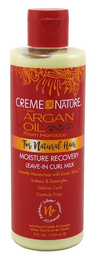 Creme of Nature Moisture Recover Leave-In Curl Milk 8oz – Hydrating & Defining for Natural Curls – Perfect for Daily Styling & Frizz Control