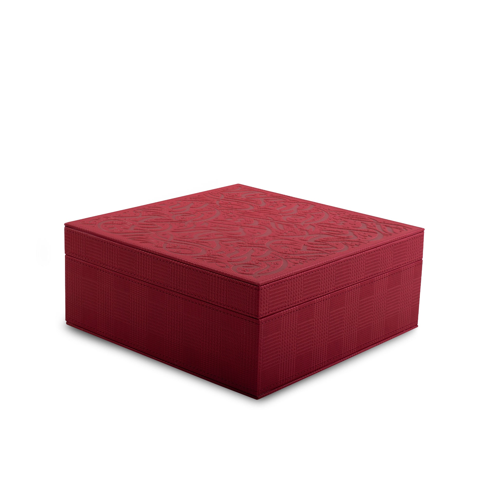 Dimlaj Nagham Small Storage Box - Decorative Organizer for Jewelry, Office Supplies & Crafts (Red) - Perfect for Home, Office & Gift Giving