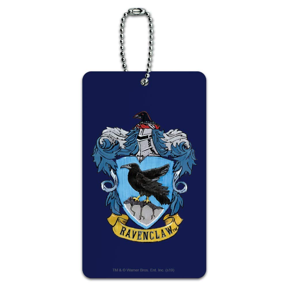 Harry Potter Ravenclaw Painted Crest Luggage Tag - Suitcase ID Tag for Carry-On Bags - Perfect for Travel, Cosplay, and Harry Potter Fans