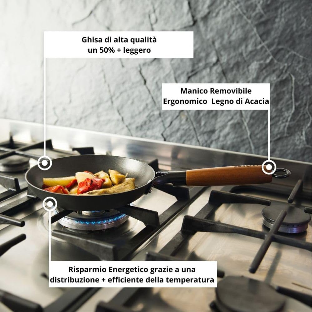 Premium Non-Stick Cast Iron Frying Pan Set of 3 (8
