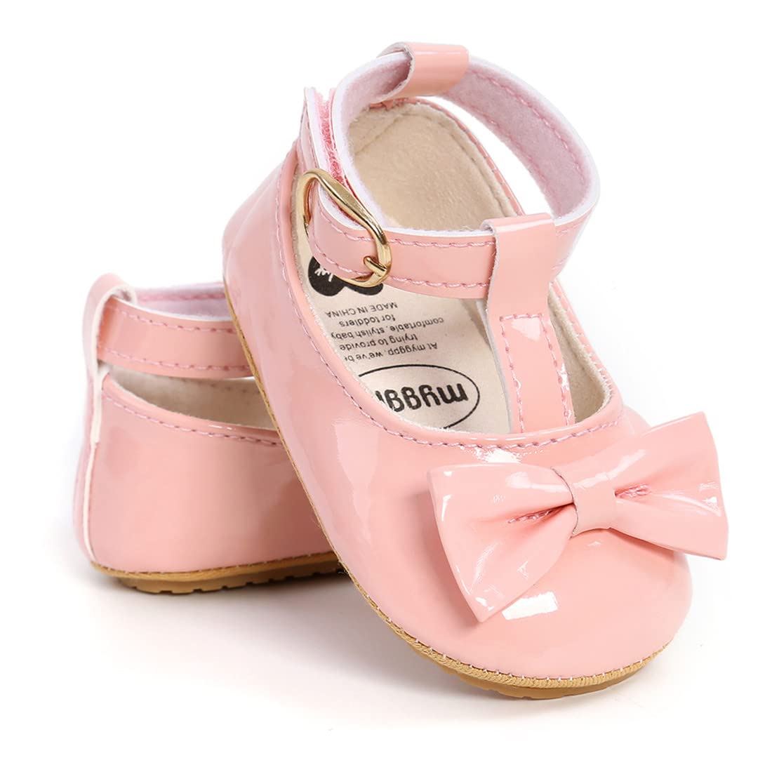 **Baby Girl Soft Sole Mary Jane Shoes - Infant Toddler Walking Flat Shoes for Prewalkers & Weddings - Crib Shoes for Special Occasions & Everyday Play**