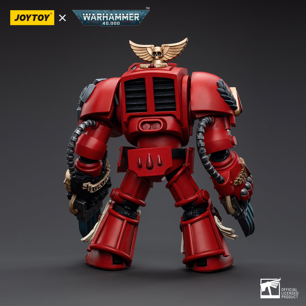 JOYTOY 1/18 Scale Warhammer 40K Blood Angels Assault Terminators Action Figure Set - 6pcs Collectible Miniatures for Tabletop Gaming & Display