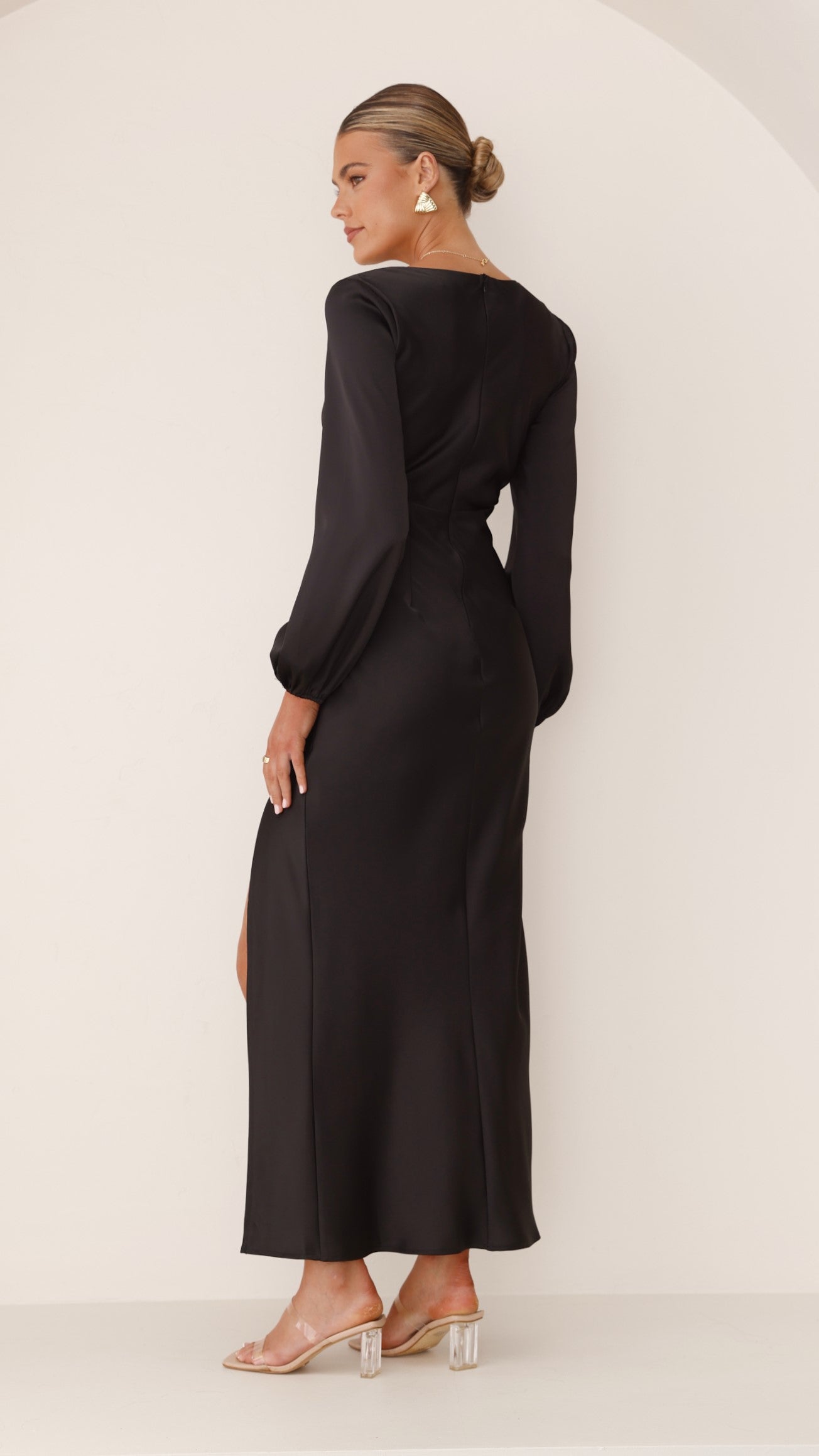 Brigitte Maxi Dress - Elegant Black Long Dress for Women | Perfect for Weddings, Parties & Evening Events