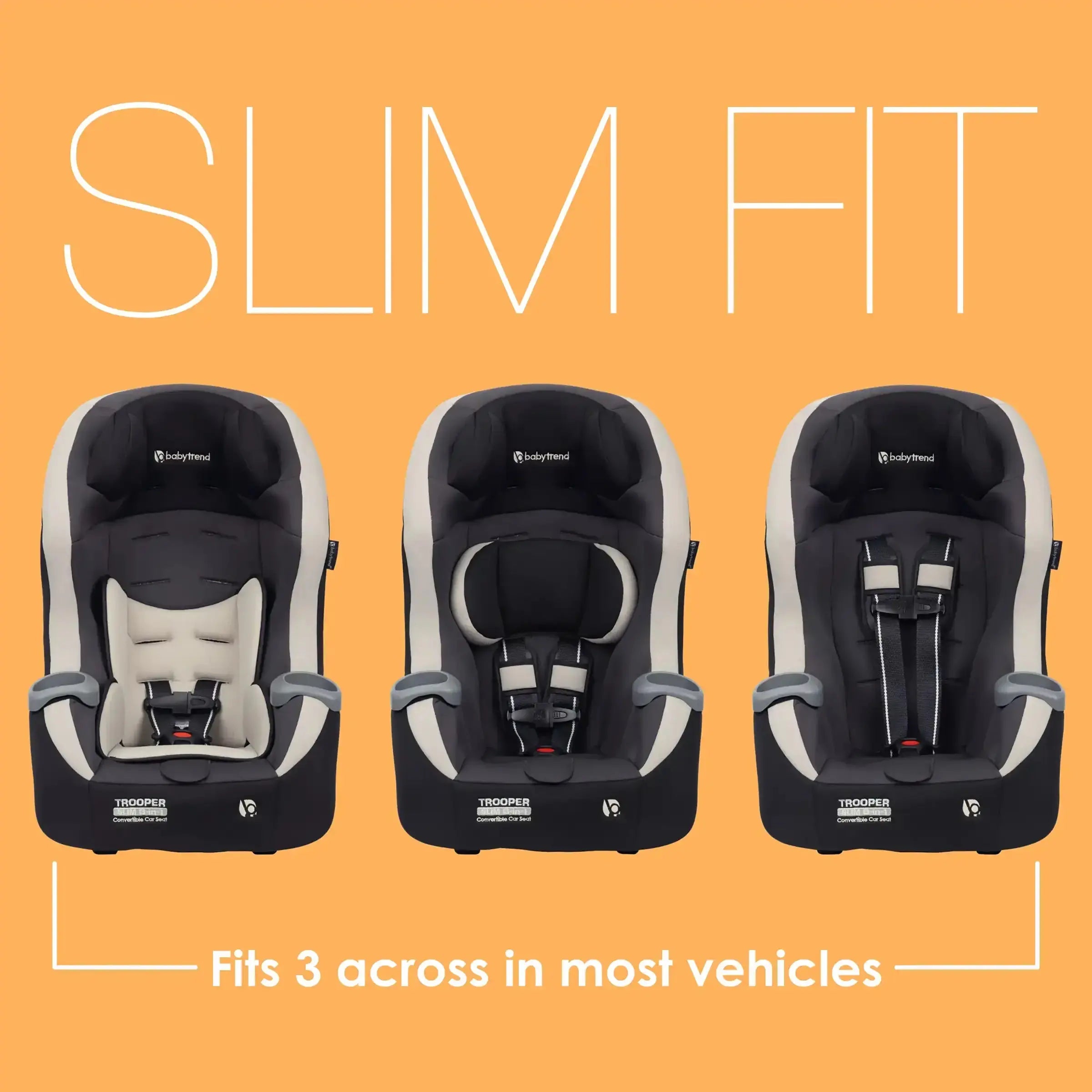 Trooper™ SLIM 3-in-1 Convertible Car Seat with Side Impact Protection - Desert Tan (Walmart Exclusive) | Safe for Infants, Toddlers & Big Kids | Perfect for Travel, School & Family Road Trips