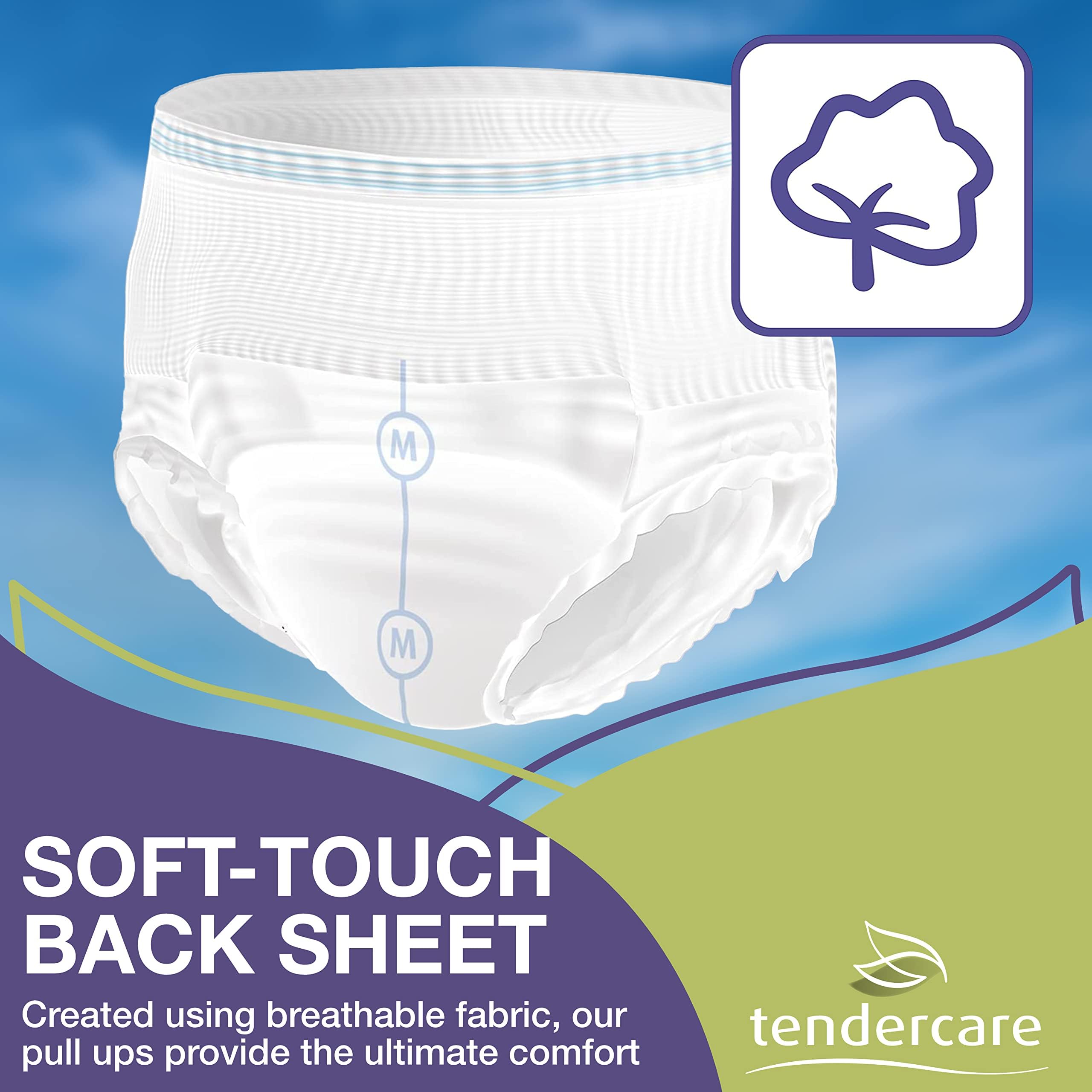Tendercare Protect - Adult Incontinence Underwear for Men & Women - Medium Pull Up Disposable Pants (40 Count) - 1600ml High Absorbency - Odor Control & Leak Protection - Ideal for Overnight Use, Travel & Active Lifestyle