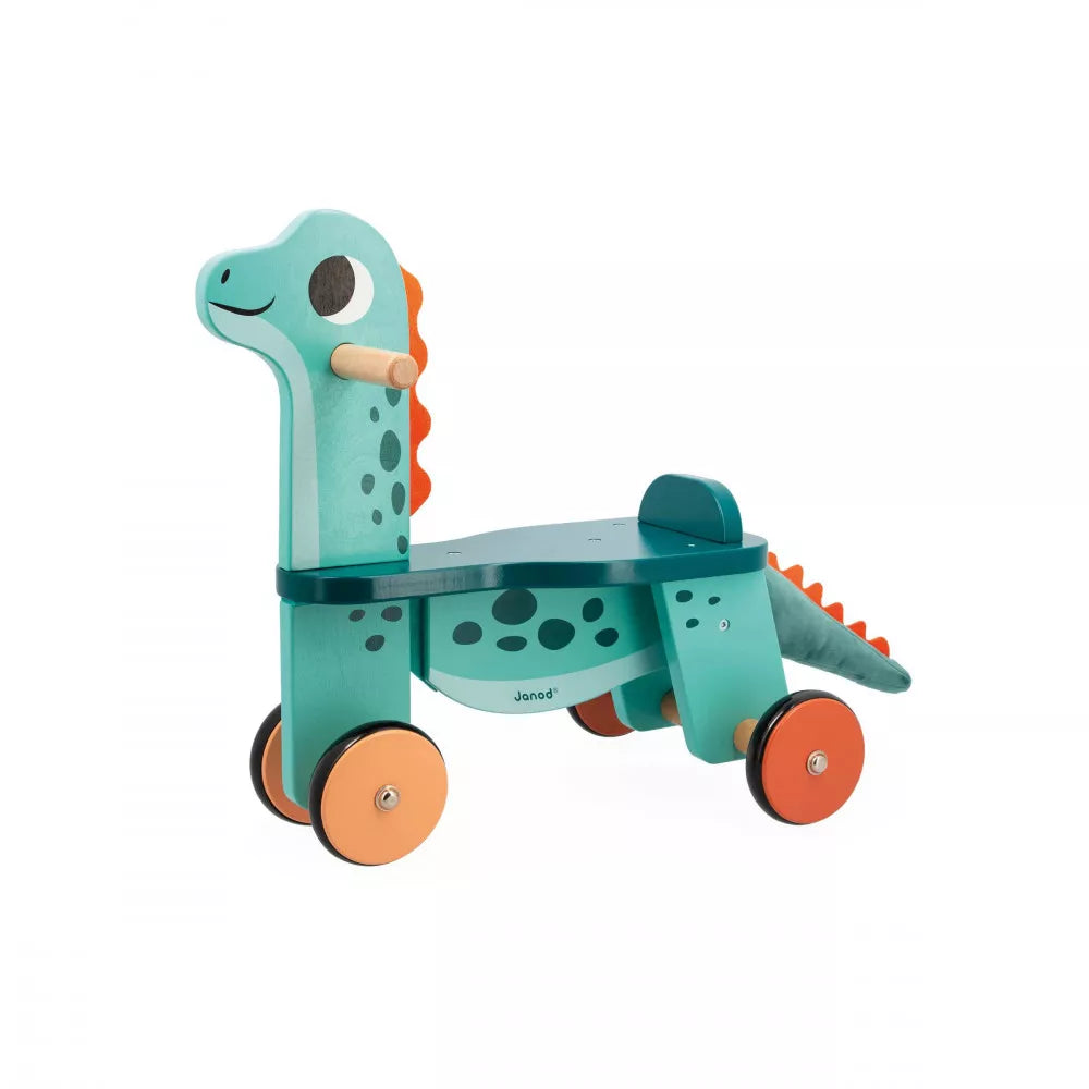 Wooden Diplodocus Ride-On Toy for Kids - Dinosaur Push & Pull Walking Toy for Toddlers - Perfect for Indoor Play, Outdoor Adventures & Imaginative Playtime