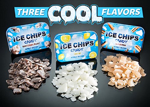 ICE CHIPS Sugar-Free Hard Candy 3-Pack Variety Pack (Peppermint, Wintergreen, Spearmint) | Keto-Friendly, Low-Carb Mints for Fresh Breath at Home, Office & Travel