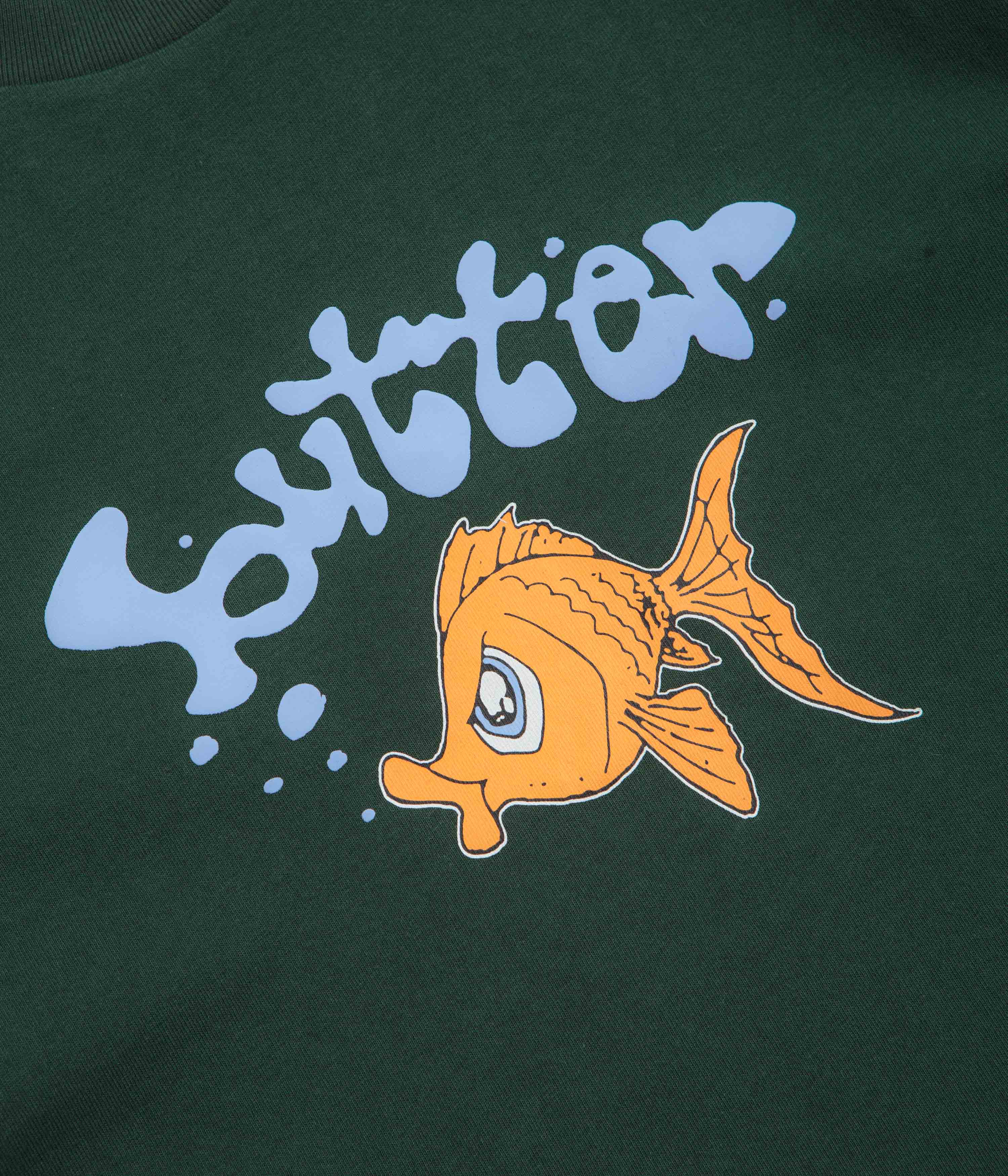 Butter Goods Goldfish Graphic T-Shirt for Men & Women - Dark Forest Green Casual Tee for Streetwear, Skate Style & Everyday Outfits
