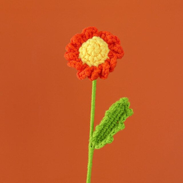 Handmade Crochet Daisy Flowers - 12 Pack Artificial Floral Decor for Home, Wedding, Party, DIY Crafts - Perfect for Bouquets, Centerpieces, and Gift Wrapping