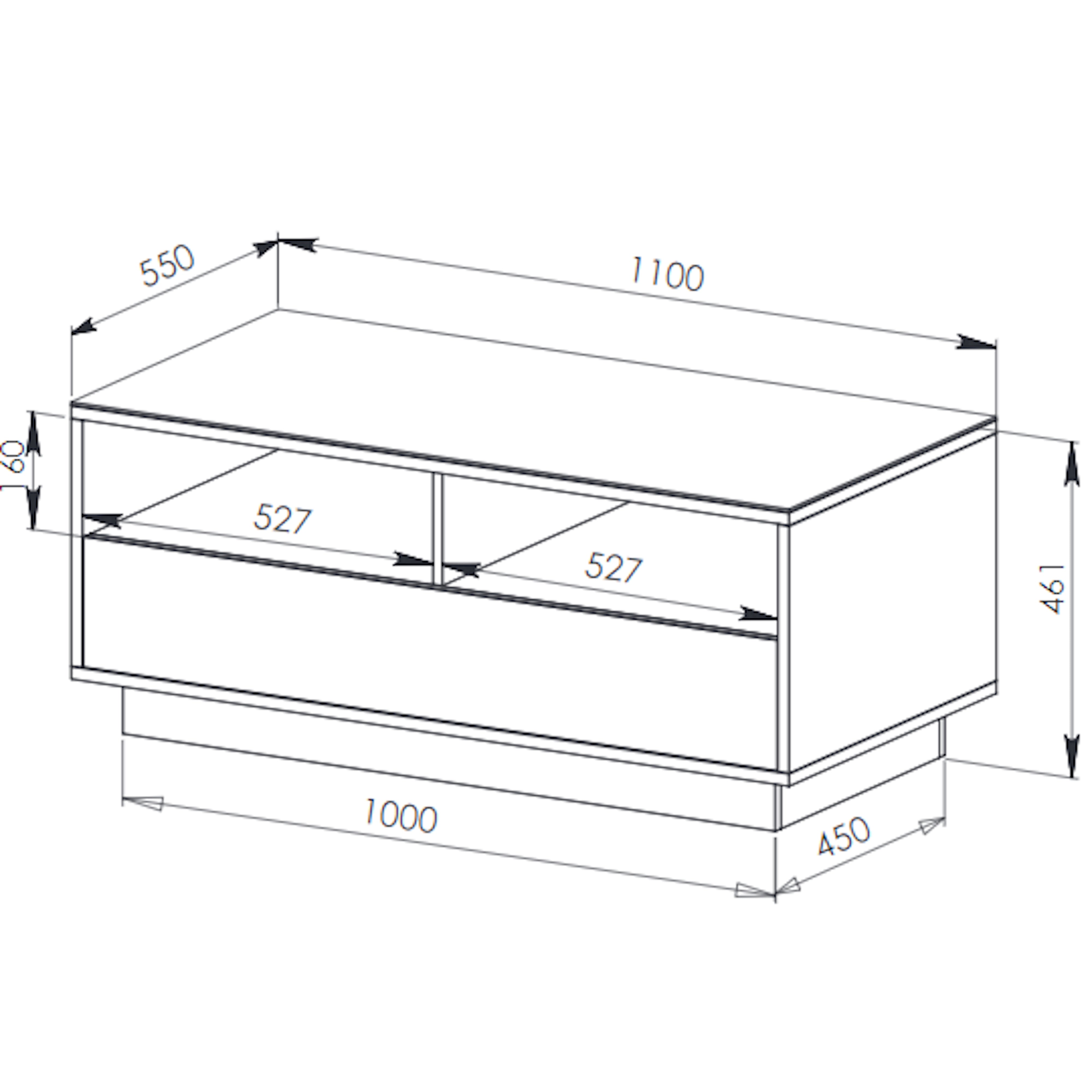 TITAN Modern Coffee Table - Black Finish by Tauris™ - Perfect for Living Room, Lounge & Office Decor