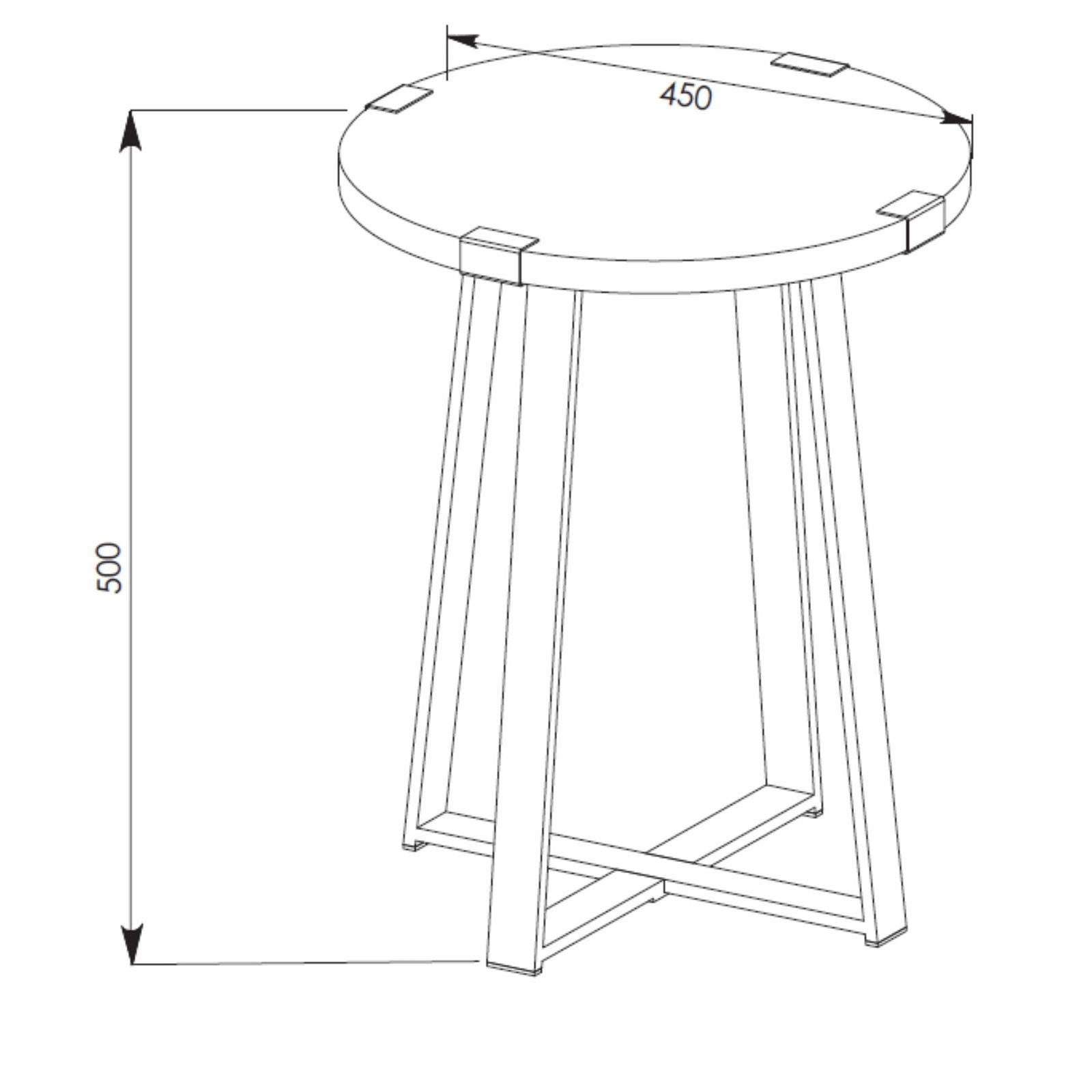Stylish Oak Capri Round End Table by Criterion - Perfect for Living Room, Bedroom or Office Accent Furniture