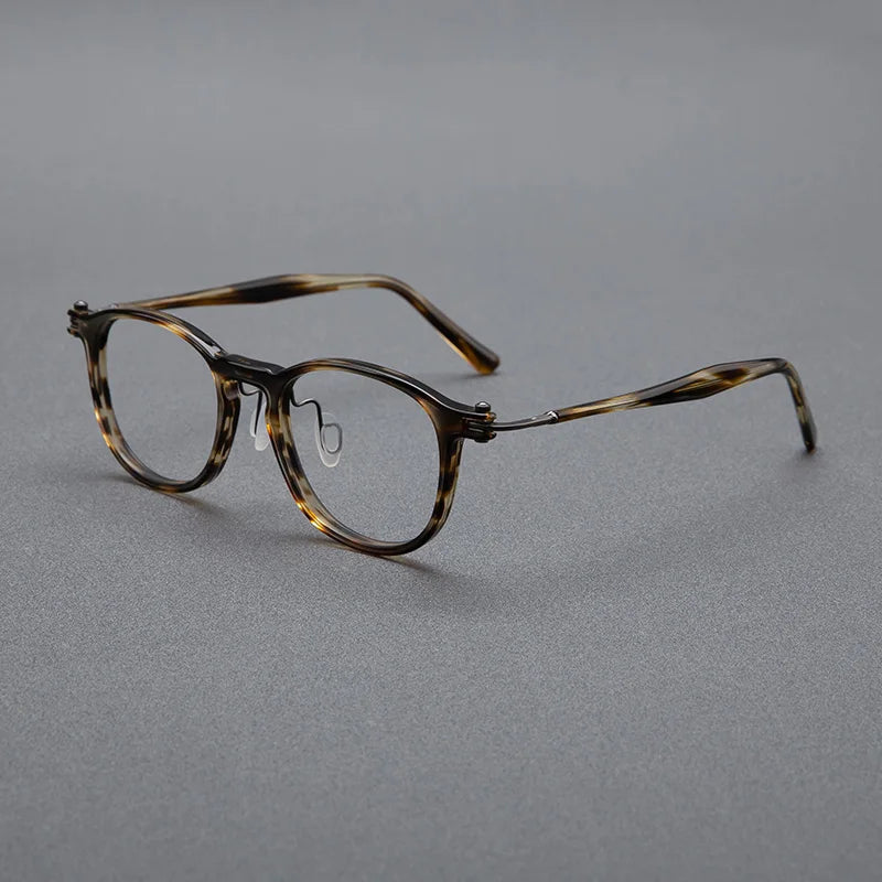 Stylish Unisex Black Square Acetate Eyeglasses Frame - Full Rim Lightweight Glasses for Men & Women (Model 0265585) | Perfect for Reading, Work, and Fashion Accessories