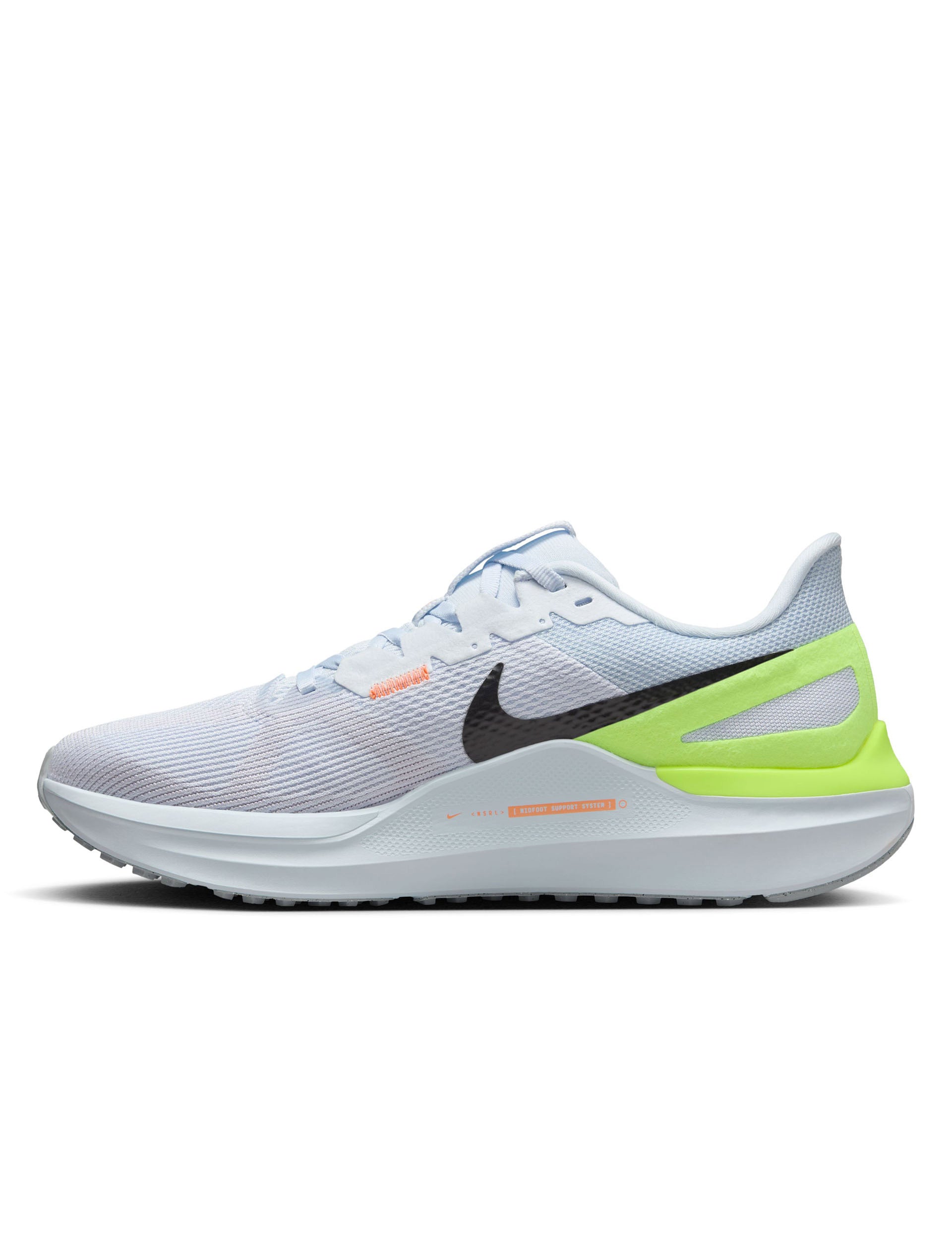 Structure 25 Running Shoes for Men - Lightweight Blue Tint/Volt/Total Orange/Black Athletic Sneakers - Perfect for Jogging, Gym Workouts & Casual Wear