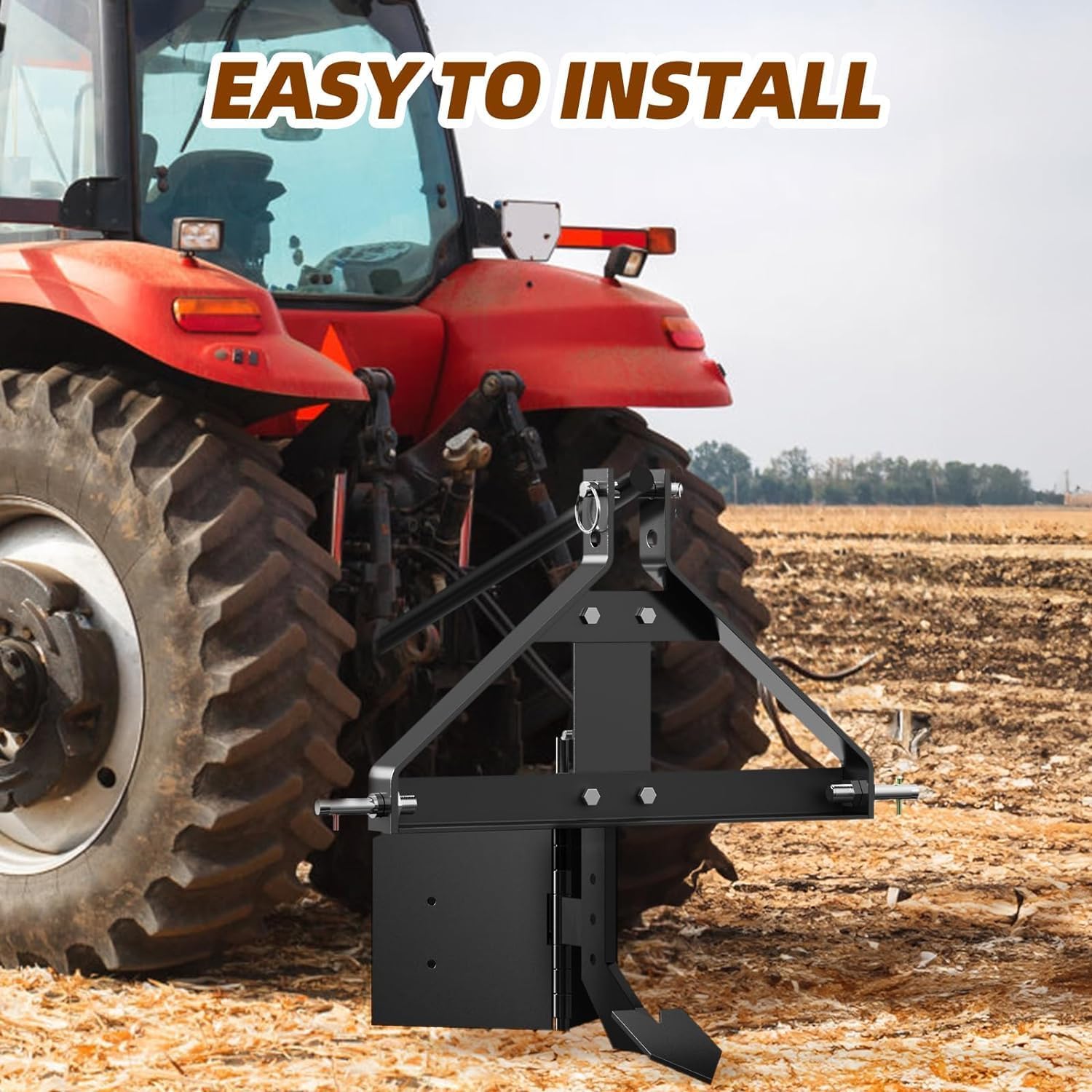 Upgraded Heavy Duty Middle Buster for Category 1 Tractors - 3 Point Quick Hitch Compatible Subsoiler for Potato Harvesting & Furrowing - Durable Steel Construction for Farm & Garden Use - Perfect for Tilling Soil, Planting Crops & Landscaping Projects