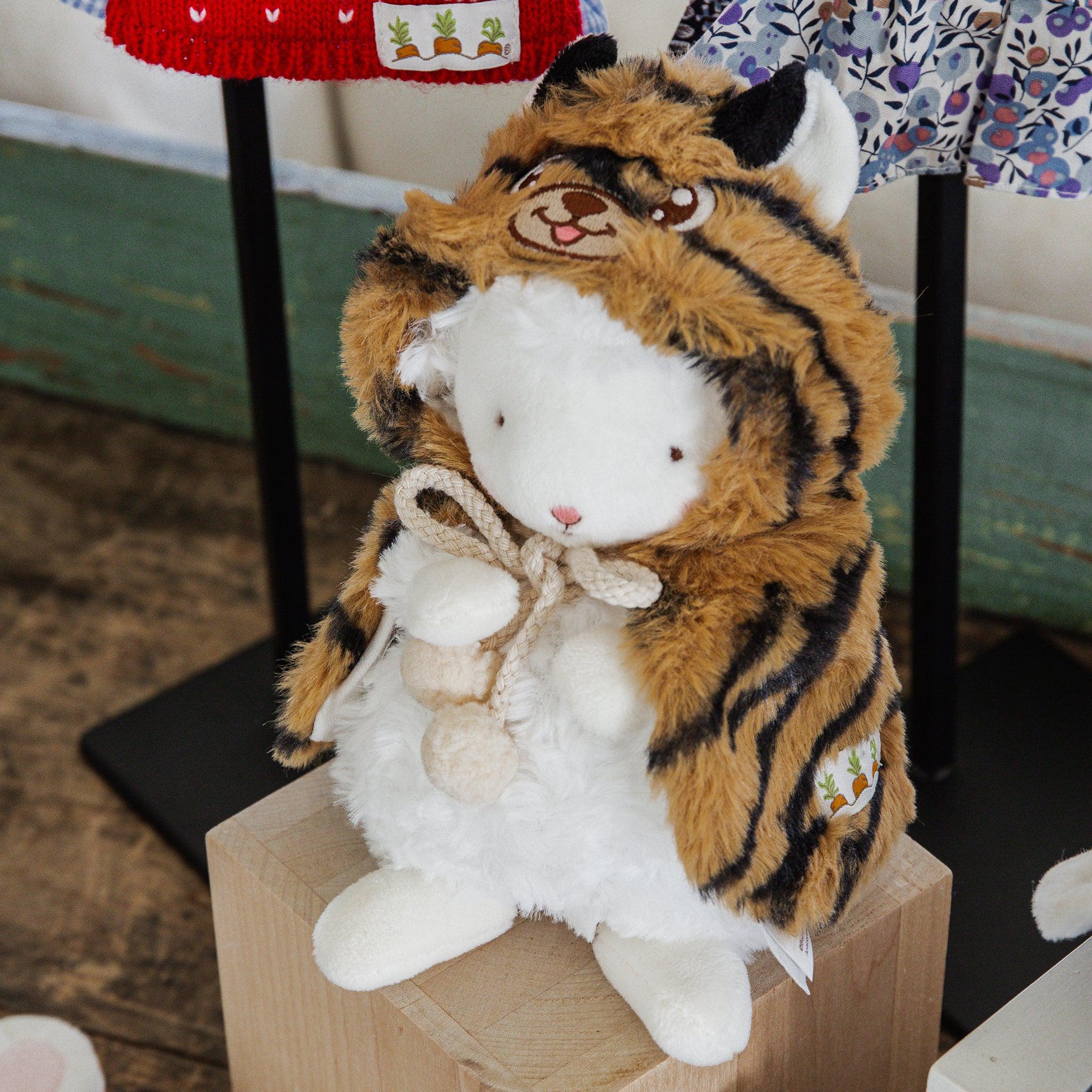 Kids Tiger Cape - Soft Cream Costume for Boys & Girls - Perfect for Halloween, Dress-Up & Pretend Play