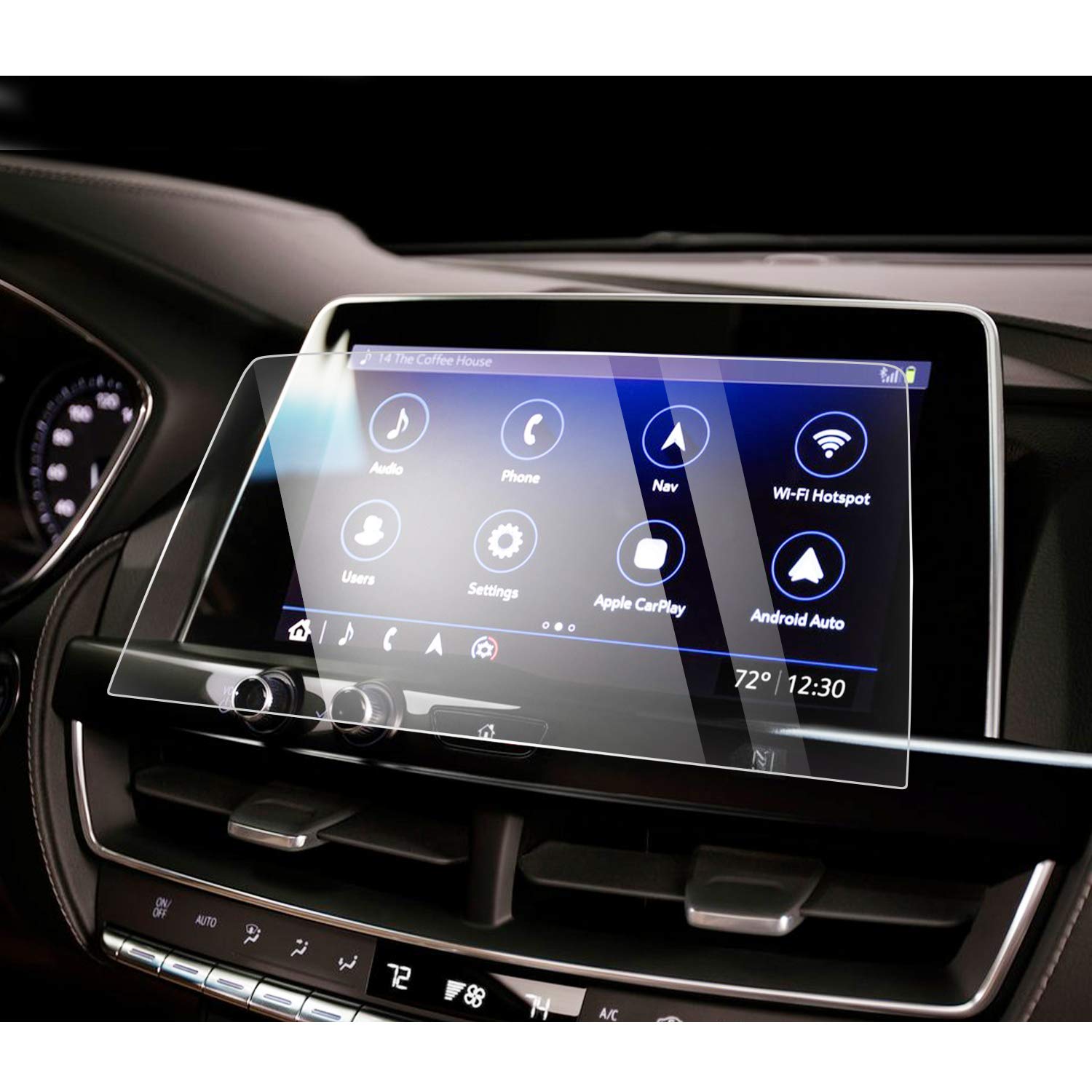 2020 Cadillac CT5 Tempered Glass Touch Screen Protector - Anti-Scratch HD Clear Navigation Screen Cover for Cadillac CT5 | Perfect for Daily Driving & Road Trips