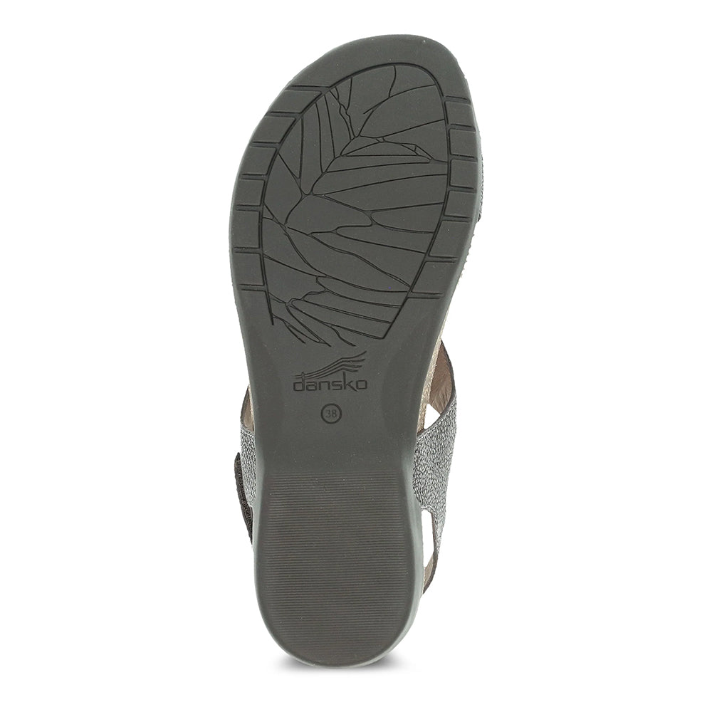 Reece T Strap Slingback Sandal Women's Pewter Metallic Heels - Perfect for Weddings, Parties & Summer Outfits