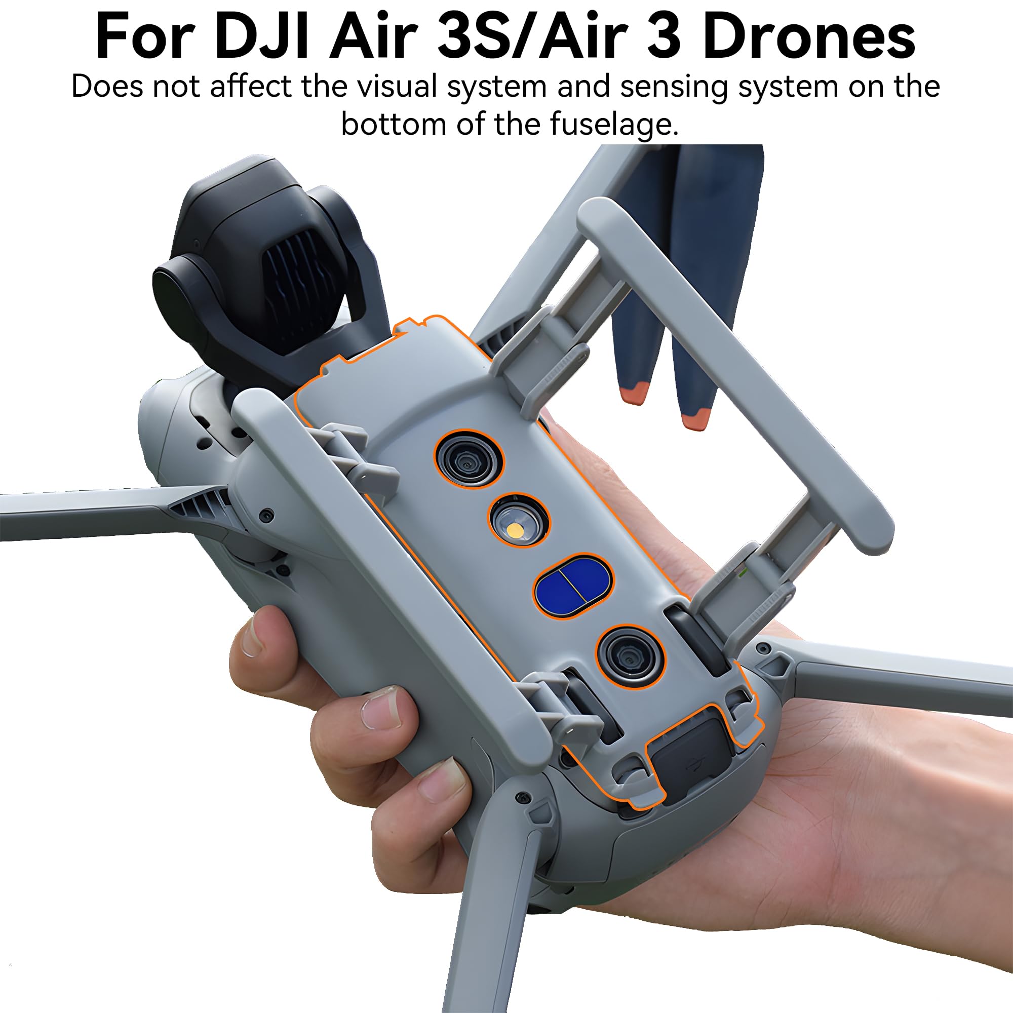 DJI Air 3S/Air 3 Drone Foldable Landing Gear - Quick Release Extension Legs Kit | Durable Accessories for Stable Takeoff & Landing | Perfect for Outdoor Aerial Photography & Travel