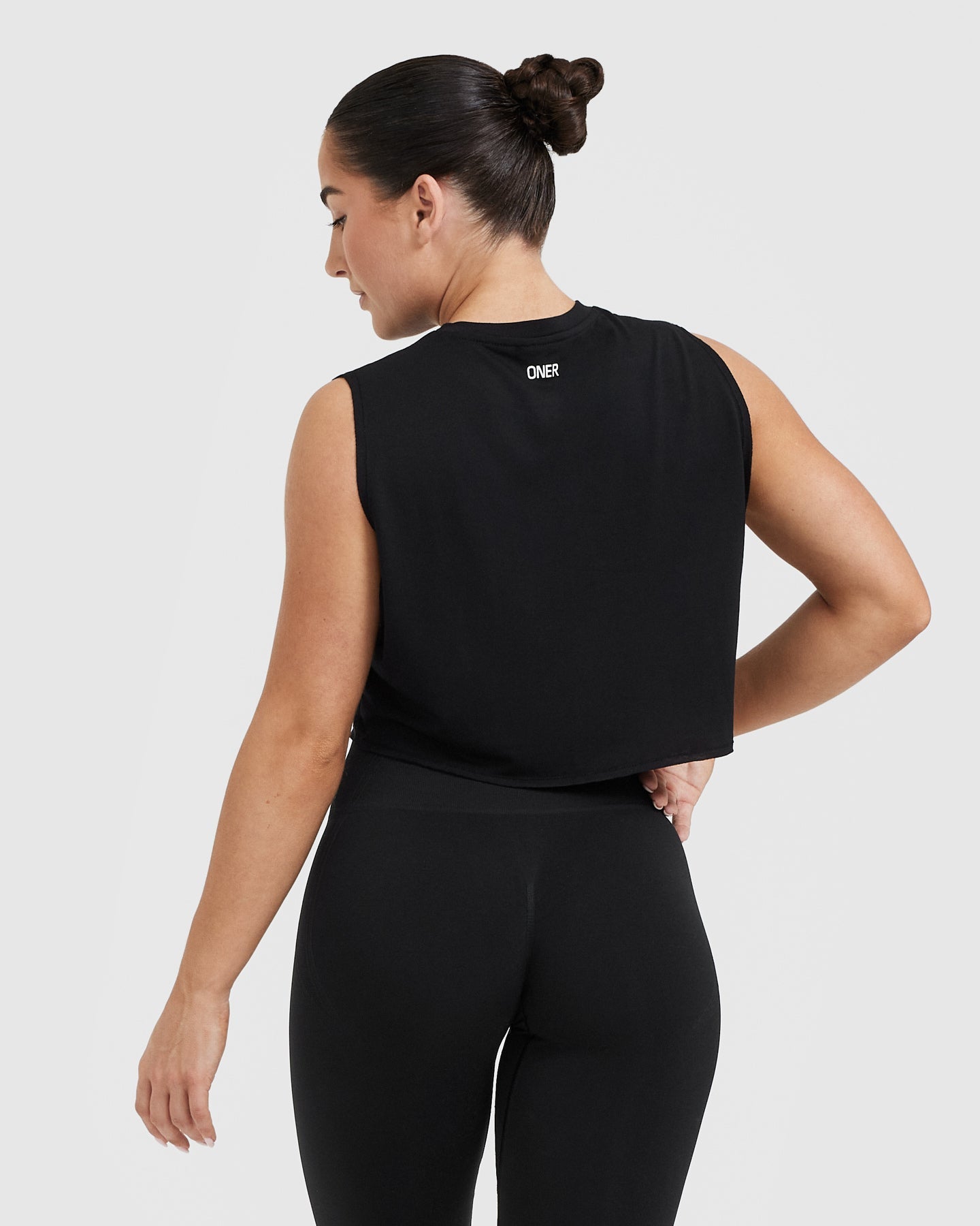Raising The Bar Graphic Muscle Crop Vest for Women - Black | Workout Tank Top for Gym, Running & Fitness Training