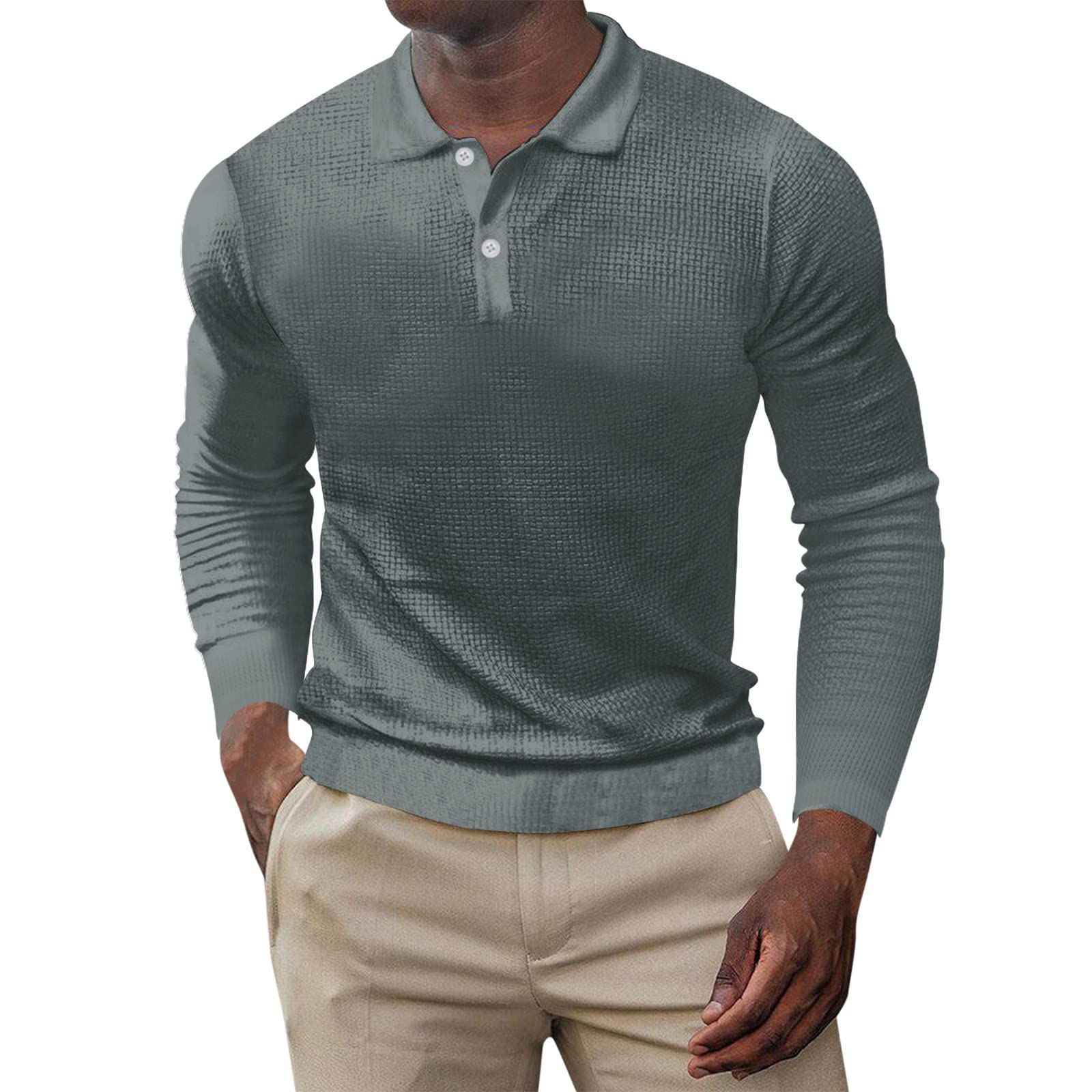Men's Casual Plaid Button-Down Shirt Long Sleeve Autumn T-Shirt - Stylish Fall Fashion for Work, Dating & Outdoor Activities