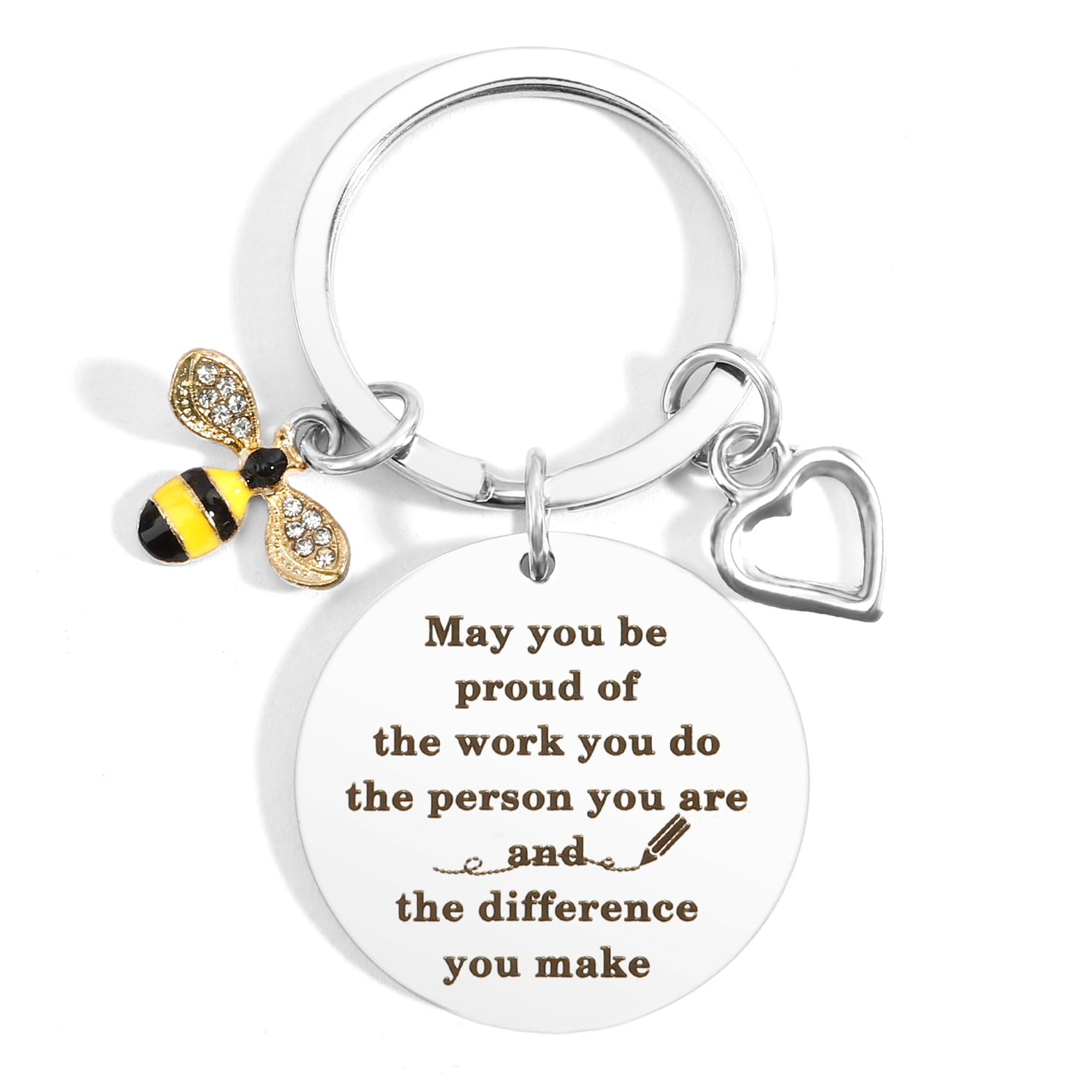 Personalized Teacher Appreciation Gifts - Custom Engraved Keychain for Teachers - Perfect for Graduation, Retirement, Back to School, Teachers Day, Birthday, Valentine's & Easter - Thoughtful Thank You Present for Educators
