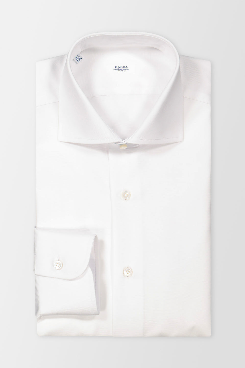 Barba Napoli White Classic Dress Shirt for Men - Premium Italian Cotton Formal Wear for Business & Special Occasions