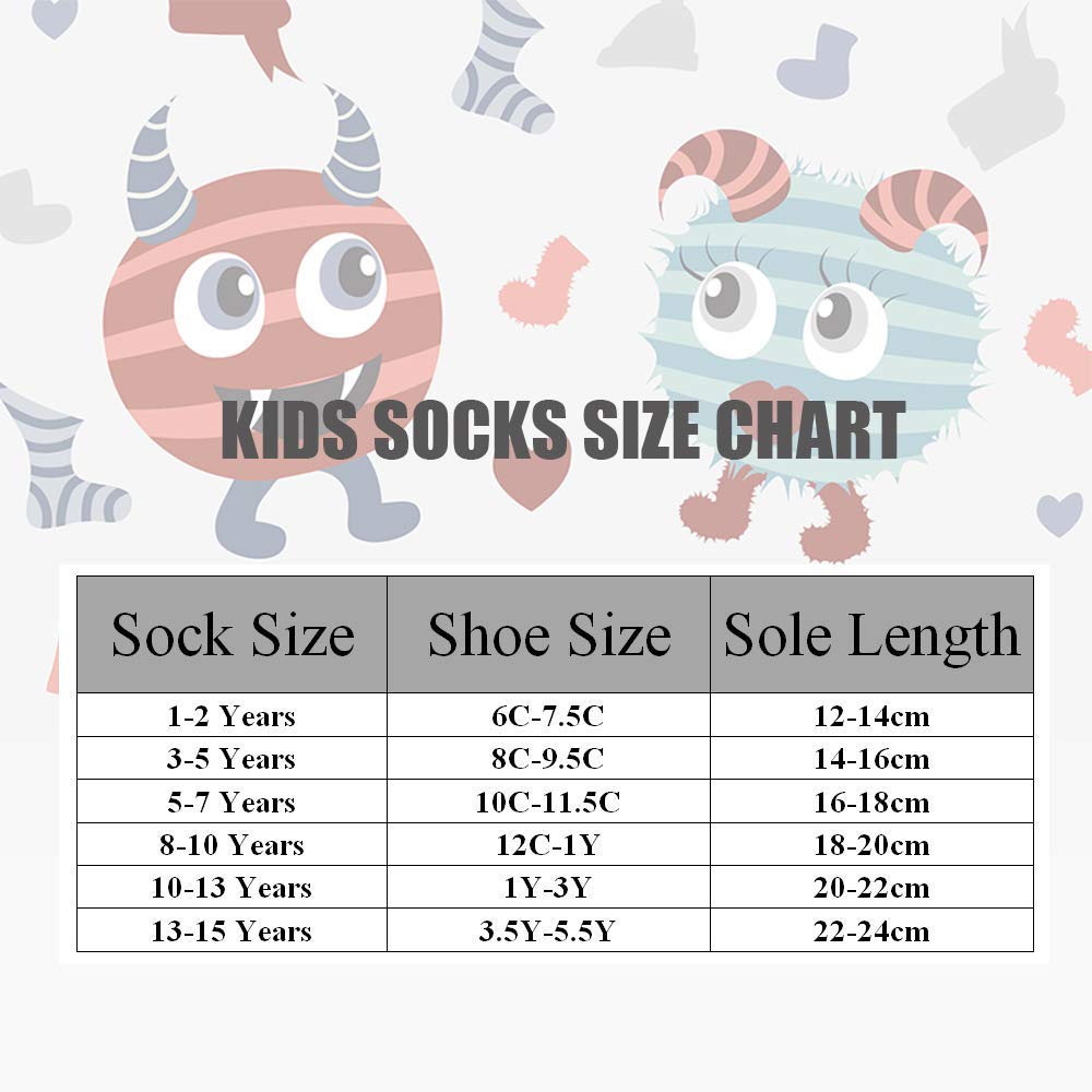 Boys Cotton Socks - 6 Pairs Seamless Toe Crew Socks with Cartoon Designs for Kids | Comfortable & Breathable for School, Sports & Daily Wear