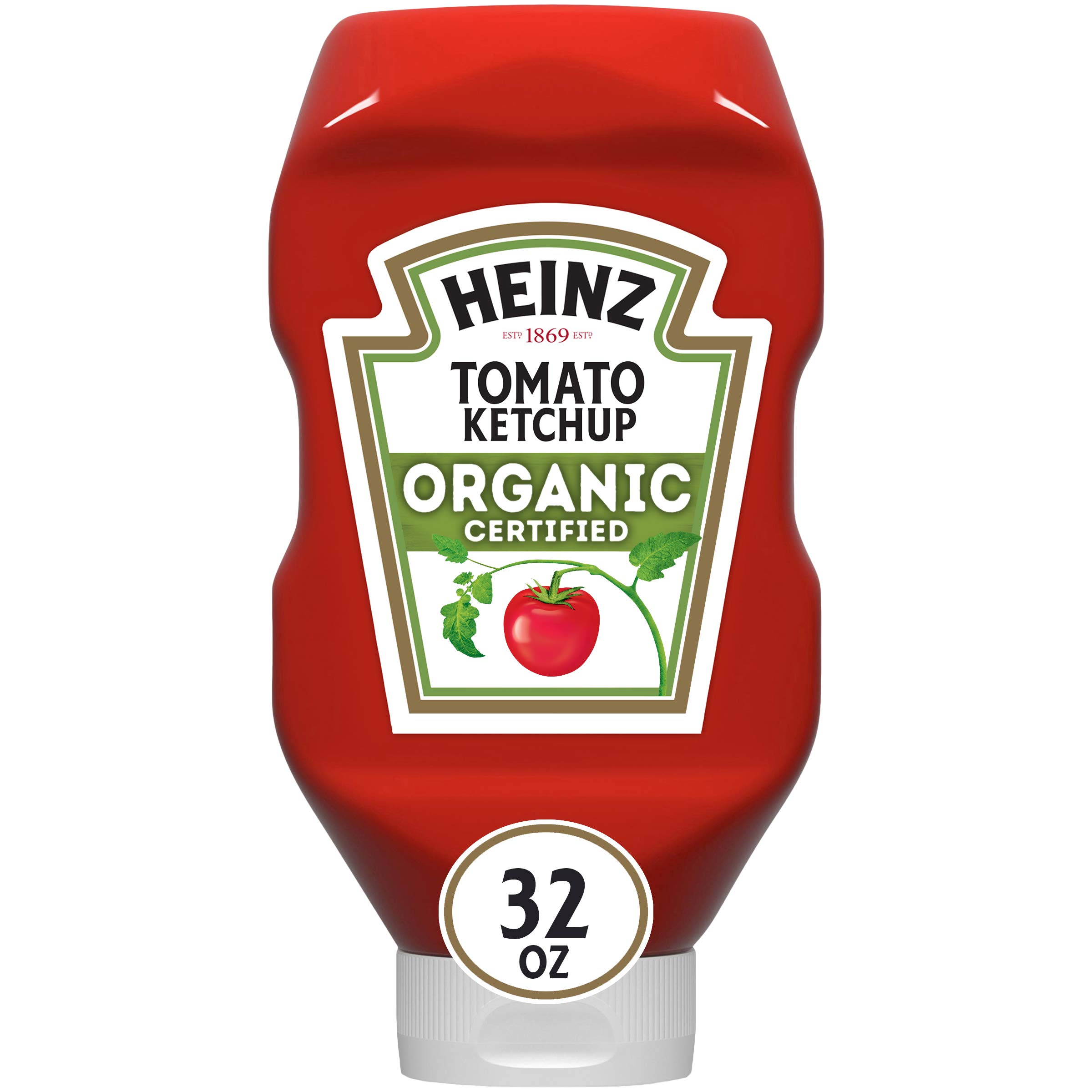 Organic Heinz Tomato Ketchup - 12 Pack (32 oz Bottles) | Gluten-Free, No Artificial Preservatives | Perfect for BBQs, Burgers, Hot Dogs & Family Gatherings