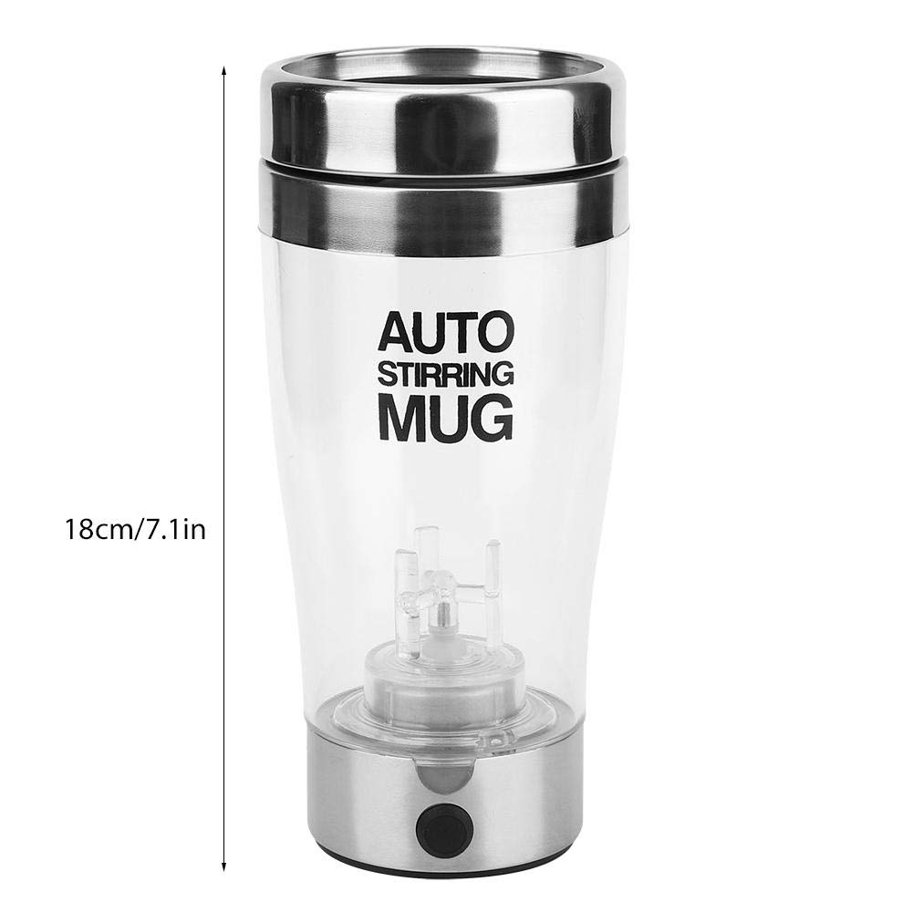 AUNMAS 400ml Electric Self Mixing Mug - Automatic Stirring Protein Shaker Bottle & Coffee Cup for Gym, Office, Travel - Portable Milk Mixer with USB Charging (11.9oz)