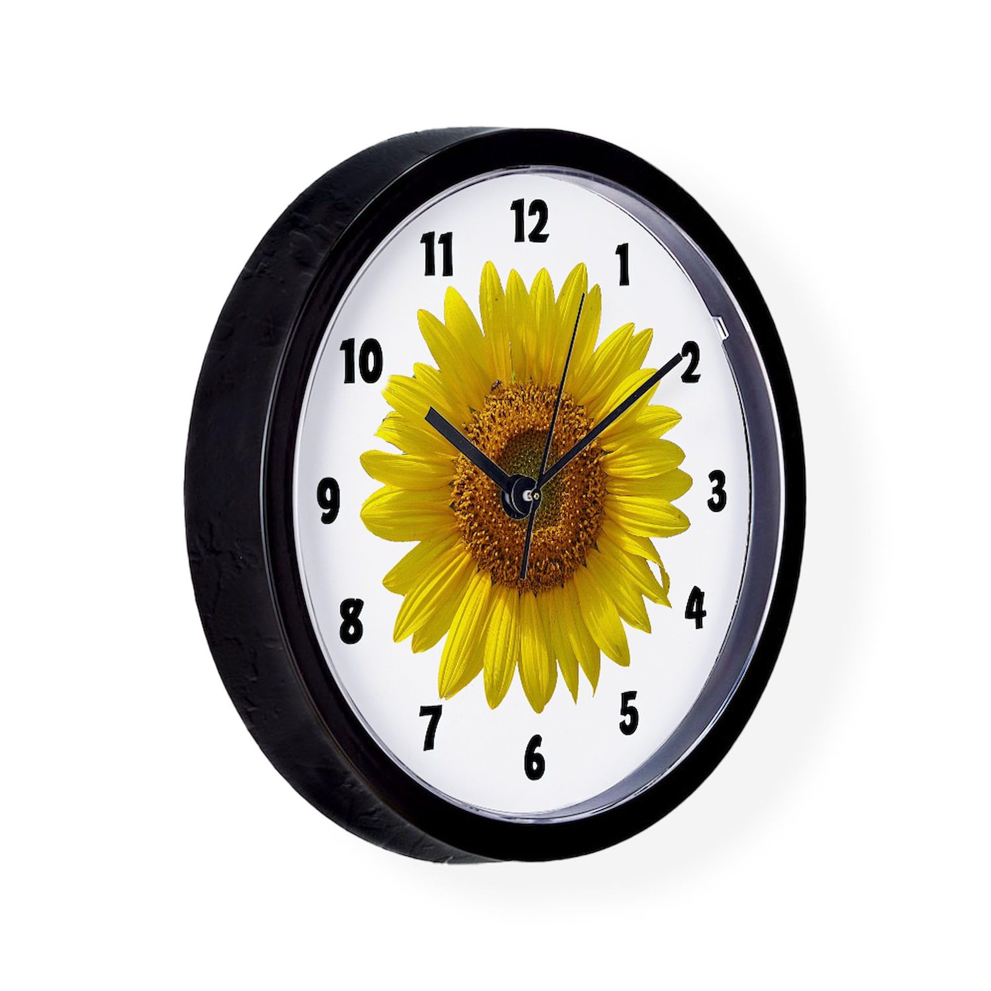Sunflower Wall Clock 10 Inch - Decorative Silent Non-Ticking Clock for Living Room, Kitchen, Office - Perfect for Home Decor, Housewarming Gift & Farmhouse Style Interiors