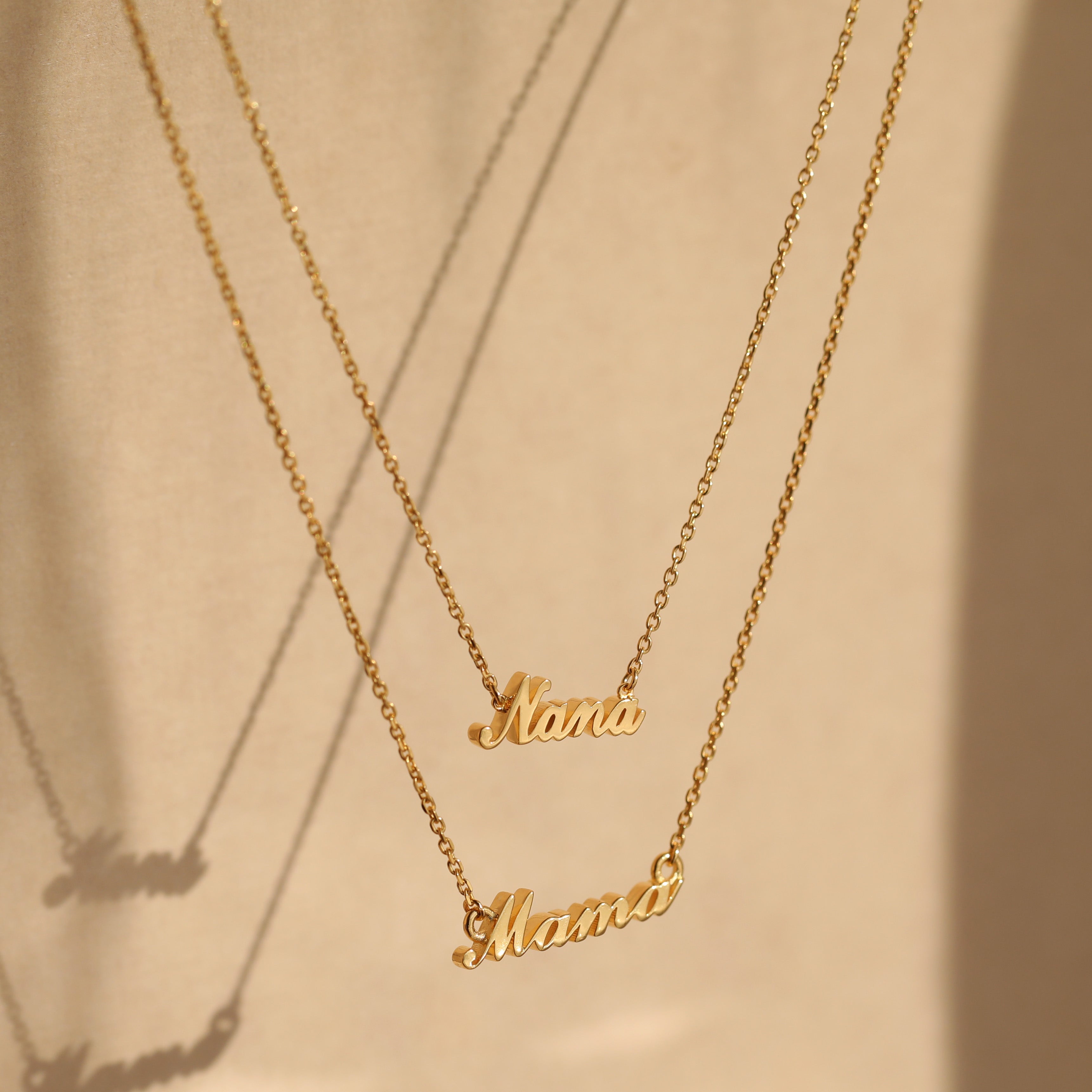 Personalized Nana Name Necklace - Custom Gold or Silver Nameplate Jewelry for Women - Perfect Gift for Mom, Daughter, Wife - Birthday, Anniversary, Mother's Day Present