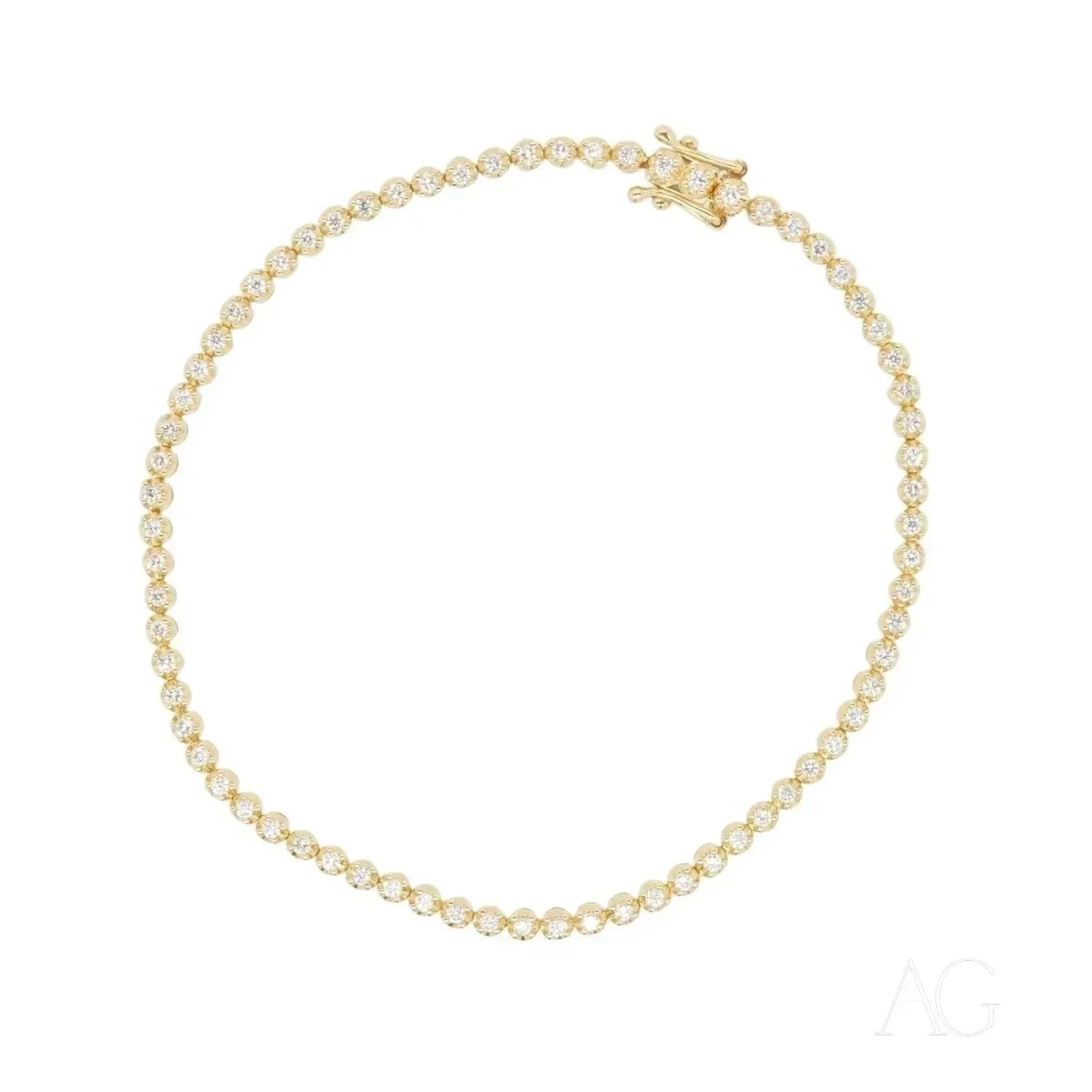 18k Gold Diamond Bracelet for Women - Elegant Sparkling Tennis Bracelet with Real Diamonds - Perfect for Weddings, Anniversaries & Special Occasions