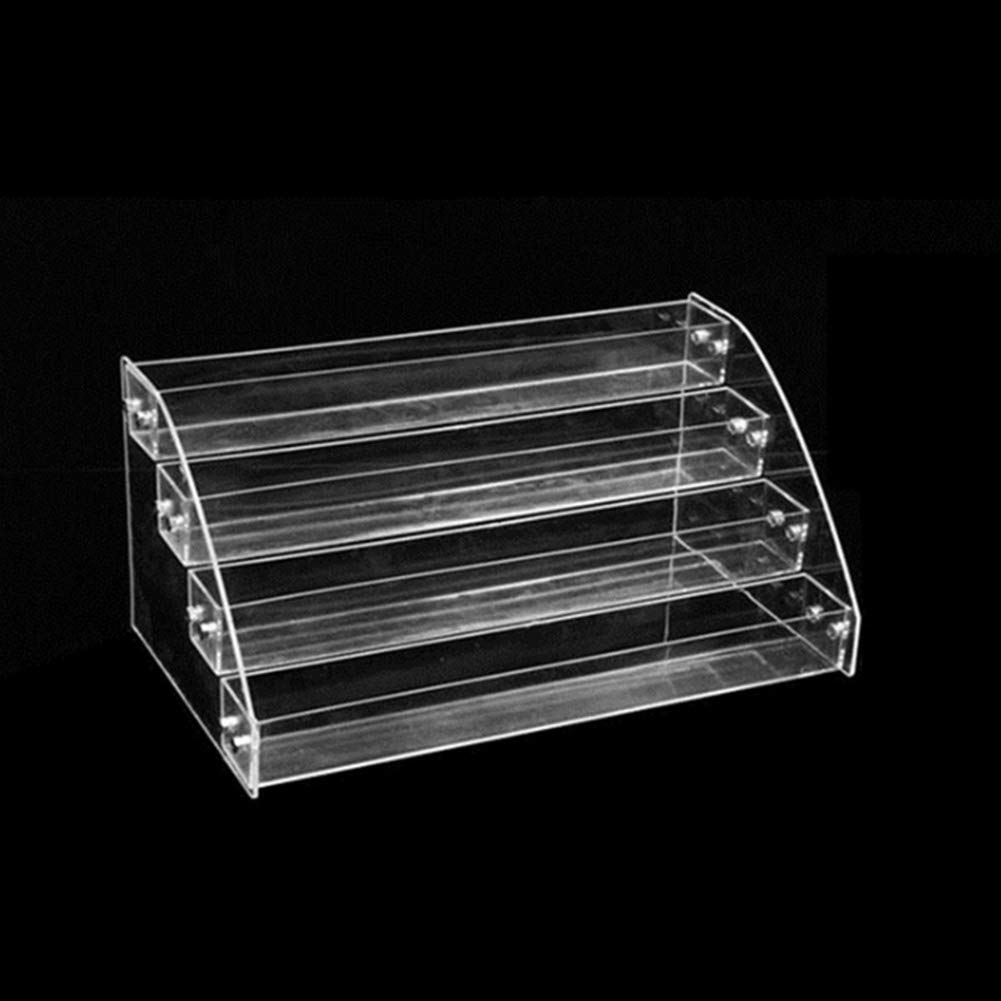 4-Tier Clear Acrylic Nail Polish Organizer - Essential Oils & Makeup Display Rack with Shelves - Transparent Bottle Holder for Nail Polish, Lipstick, Skincare - Perfect for Salon, Bathroom & Vanity Organization