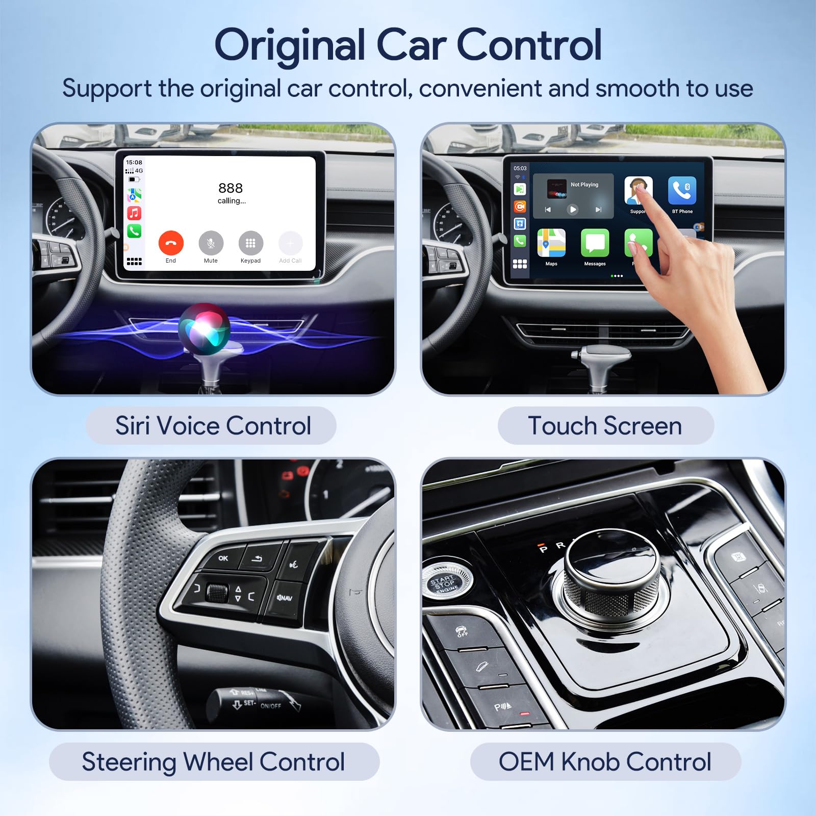 Wireless Android Auto AI Box & CarPlay Video Streaming Device - ZHNN Carplay AI Box for Factory Wired CarPlay, Supports TF Card Slot & Video Playback | Perfect for Long Road Trips, Commuting & In-Car Entertainment