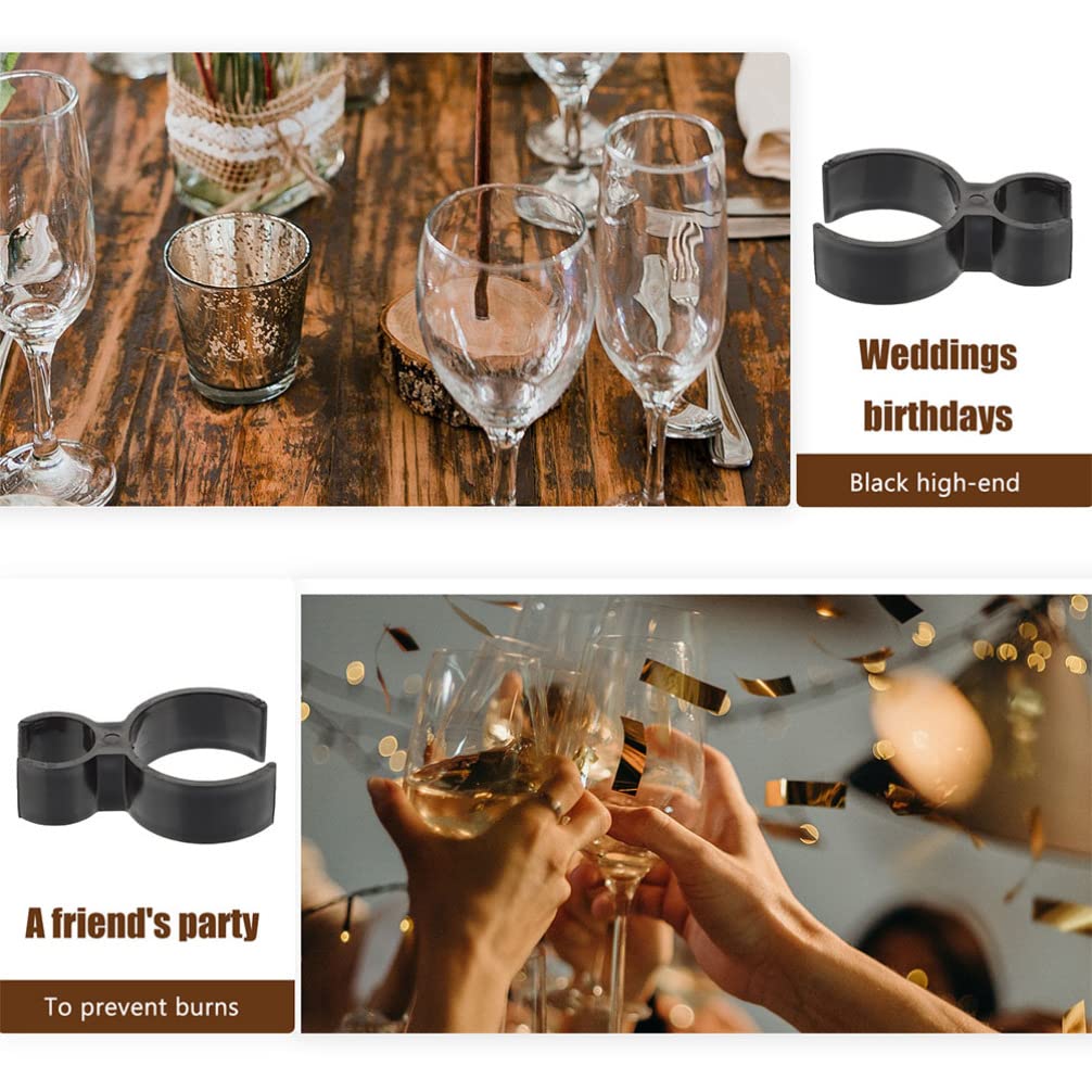 12-Pack Reusable Wine Bottle Clips & Candle Holders - Durable Plastic Bottle Clamps for Wine, Candles & Home Decor | Perfect for Parties, Weddings & DIY Crafts