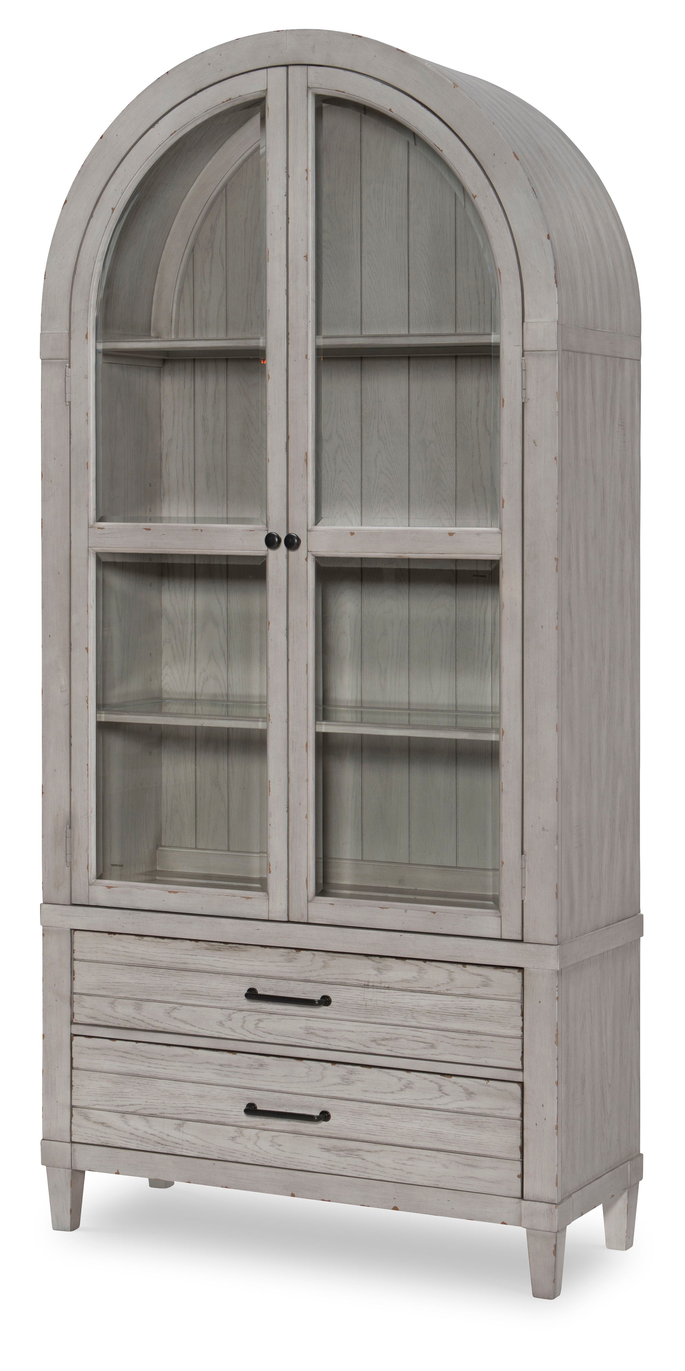 Belhaven Complete Display Cabinet - Pearl Silver Finish for Home Decor, Jewelry & Collectibles Showcase - Perfect for Living Room, Bedroom, or Office Display
