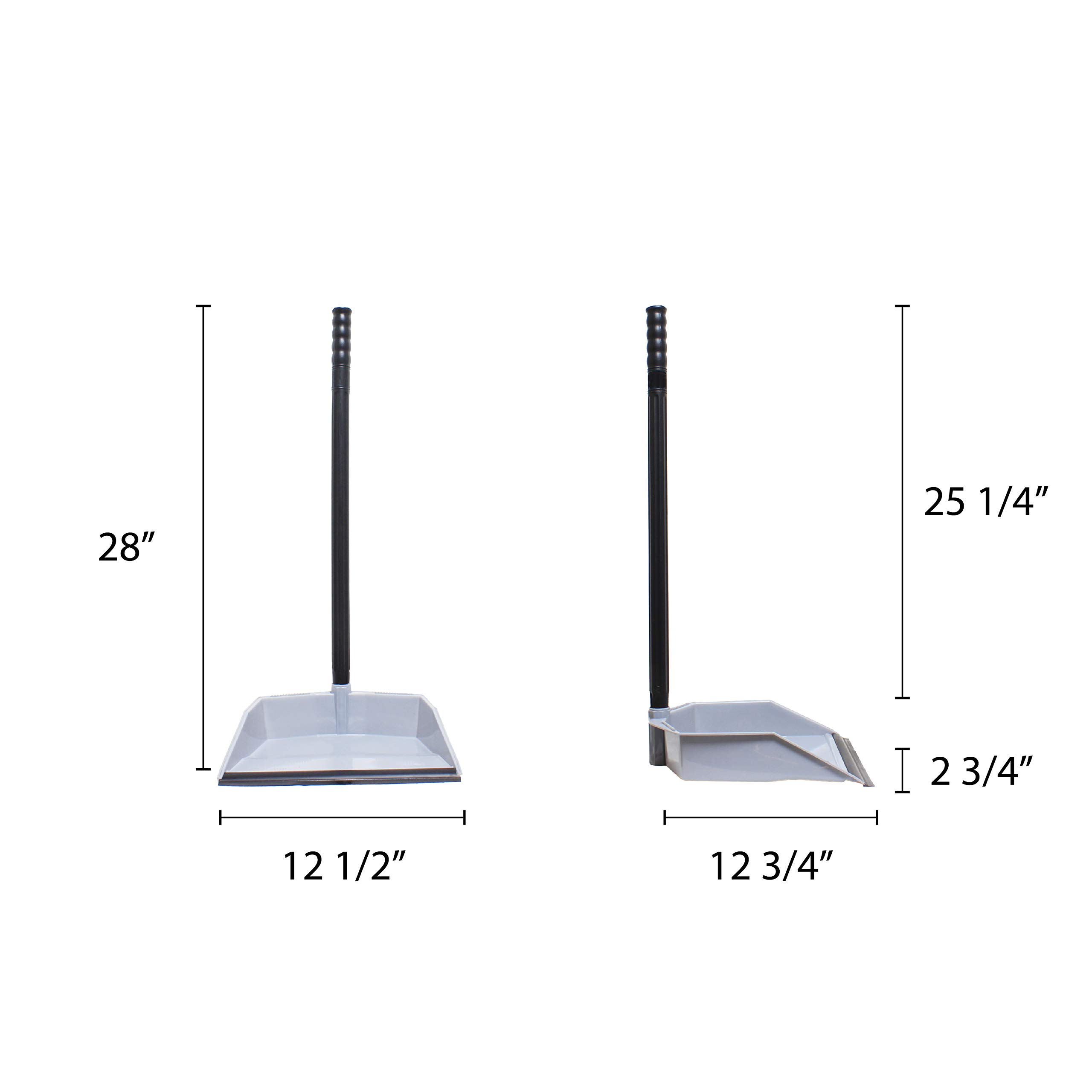 Premium European Style Dust Pan Set of 12 - Heavy Duty Broom & Dustpan Combo for Home, Office, Kitchen Cleaning - Ideal for Hardwood Floors, Tile & Pet Hair Pickup