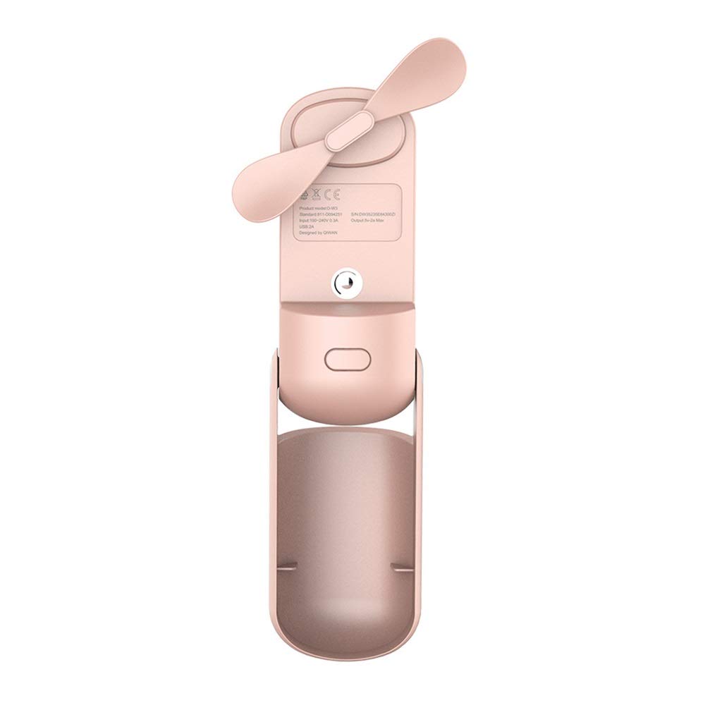 Portable USB Rechargeable Handheld Spray Fan - Mini Folding Outdoor Misting Fan with Humidifier Function, Perfect for Travel, Camping, and Summer Cooling (Color: A)