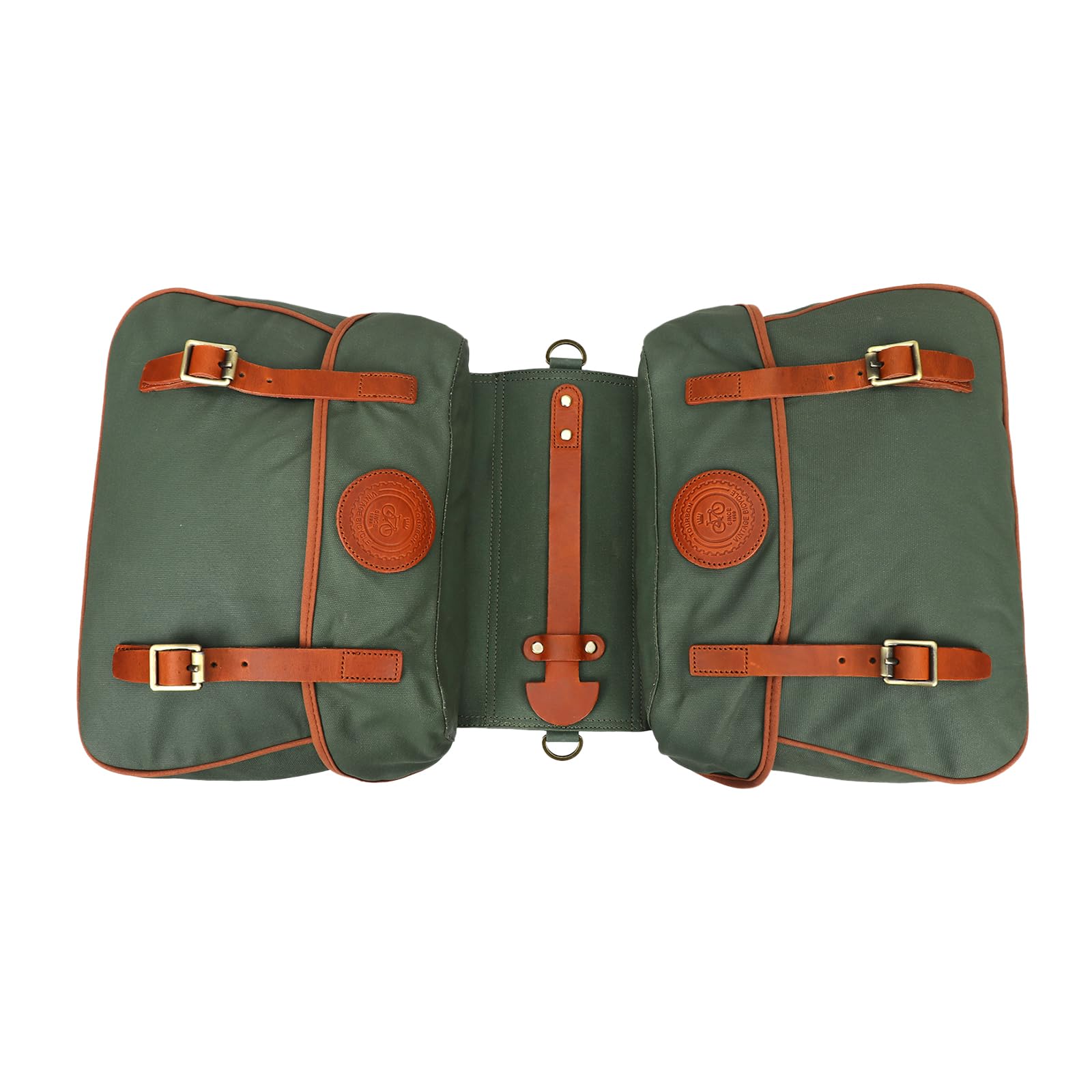 Waterproof Canvas Bicycle Pannier Bags - Tourbon Bike Rear Seat Carrier Bag with Double Side Panniers for Cycling, Commuting & Outdoor Adventures