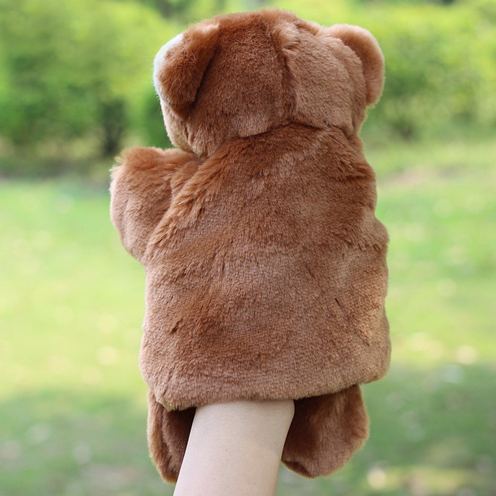 RIY Zoo Friends Animal Hand Puppets - Bear Educational Puppet for Kids, Storytelling, Classroom Activities & Interactive Play