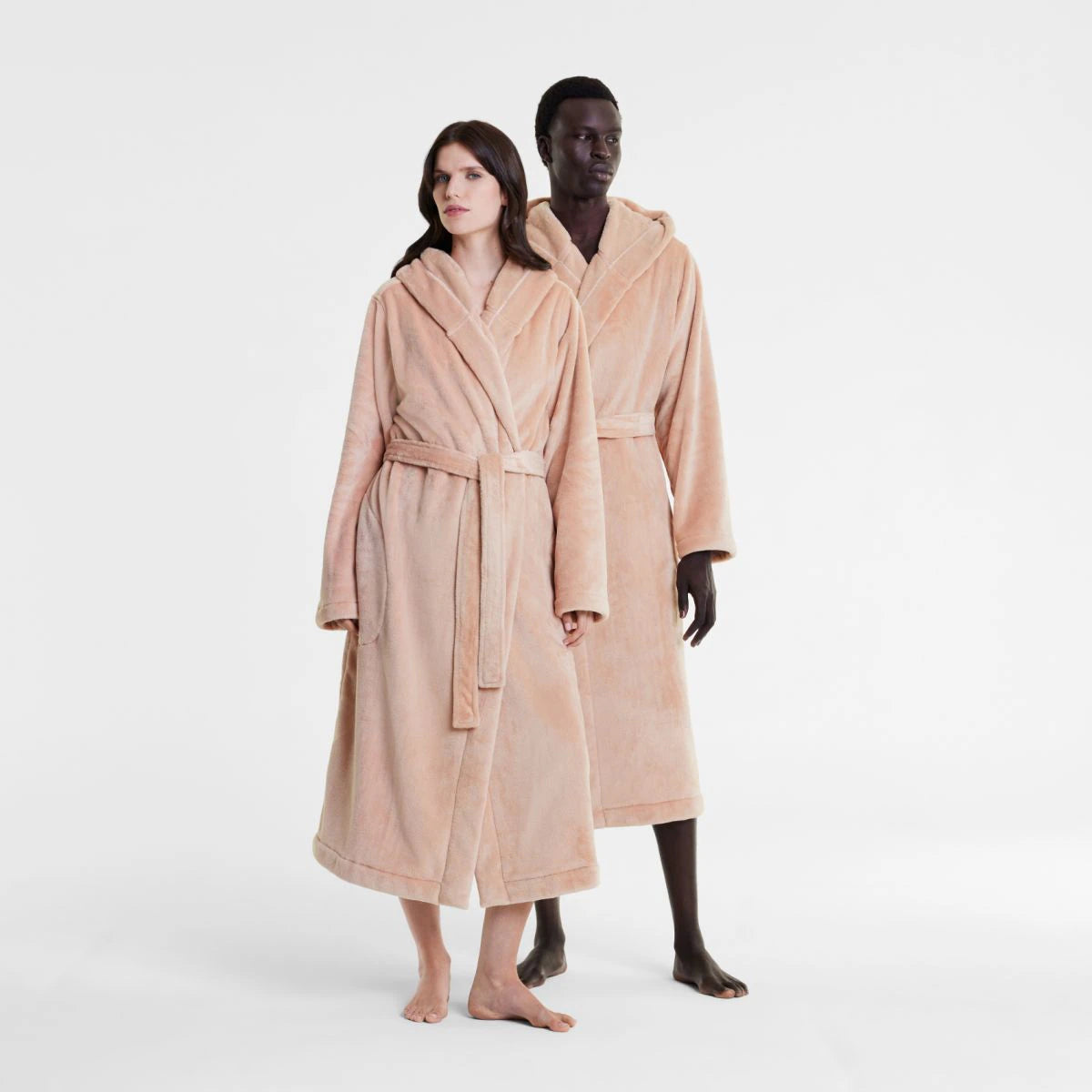 Sheridan Elemental Hooded Plush Robe - Soft Cozy Fleece Bathrobe for Women, Perfect for Spa Days, Lounging & Relaxation at Home