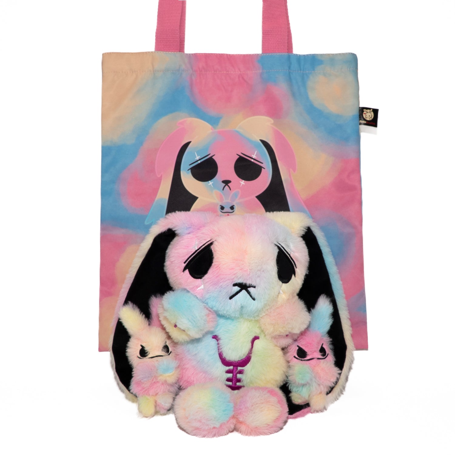 Plushie Dreadfuls Anxiety Rabbit Tie Dye Limited Edition Stuffed Animal - Soft Plush Toy for Stress Relief, Anxiety Comfort & Emotional Support