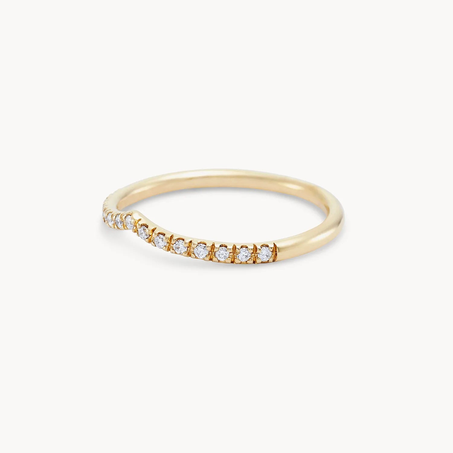 14K Yellow Gold Eternity Band with White Diamonds - Elegant Wedding Ring for Women, Perfect for Anniversaries, Engagements & Special Occasions