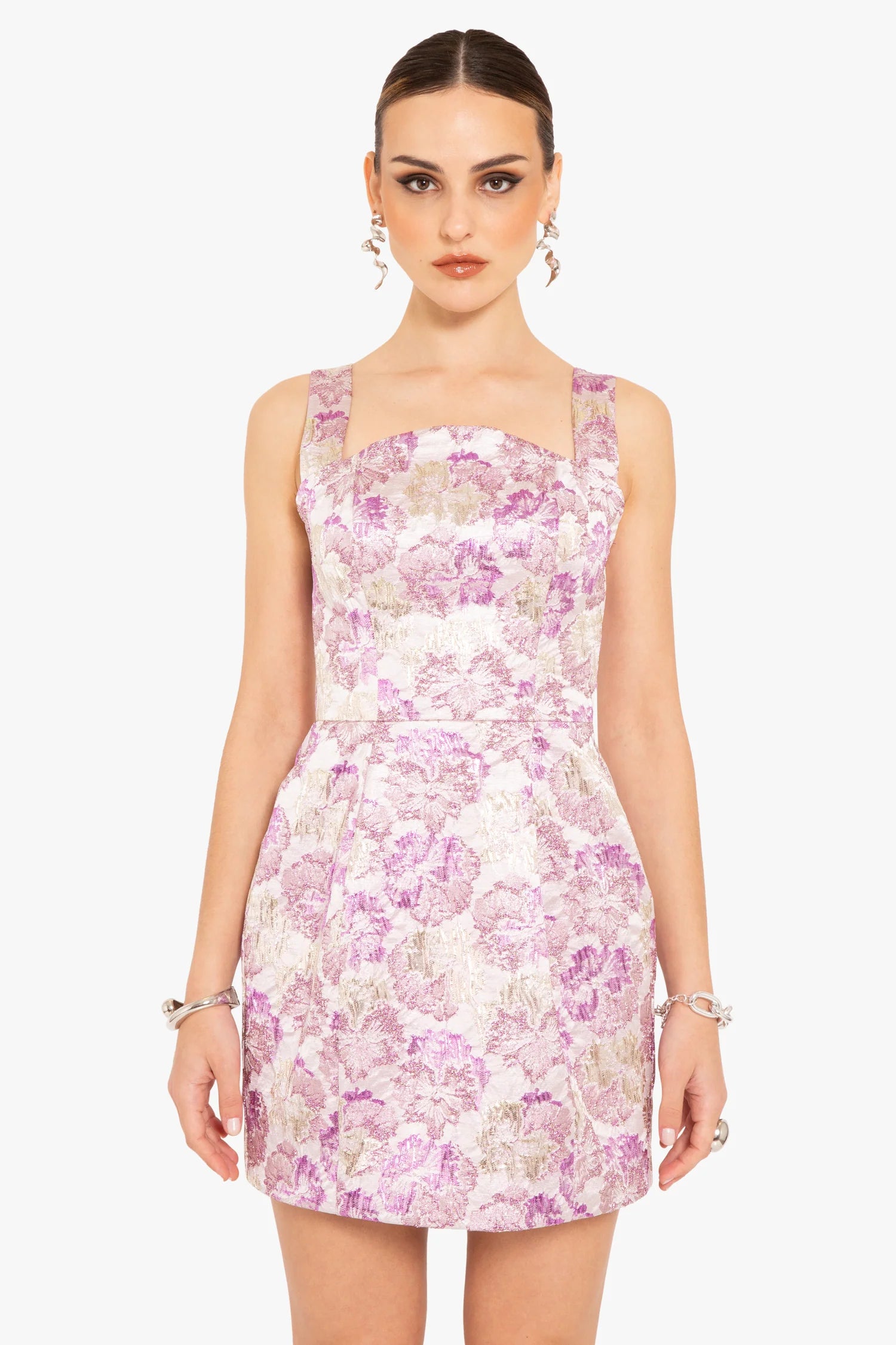 Clovis Mini Dress - Elegant Glowing Amethyst Purple Party Cocktail Dress for Women | Perfect for Night Out, Date Night & Special Occasions
