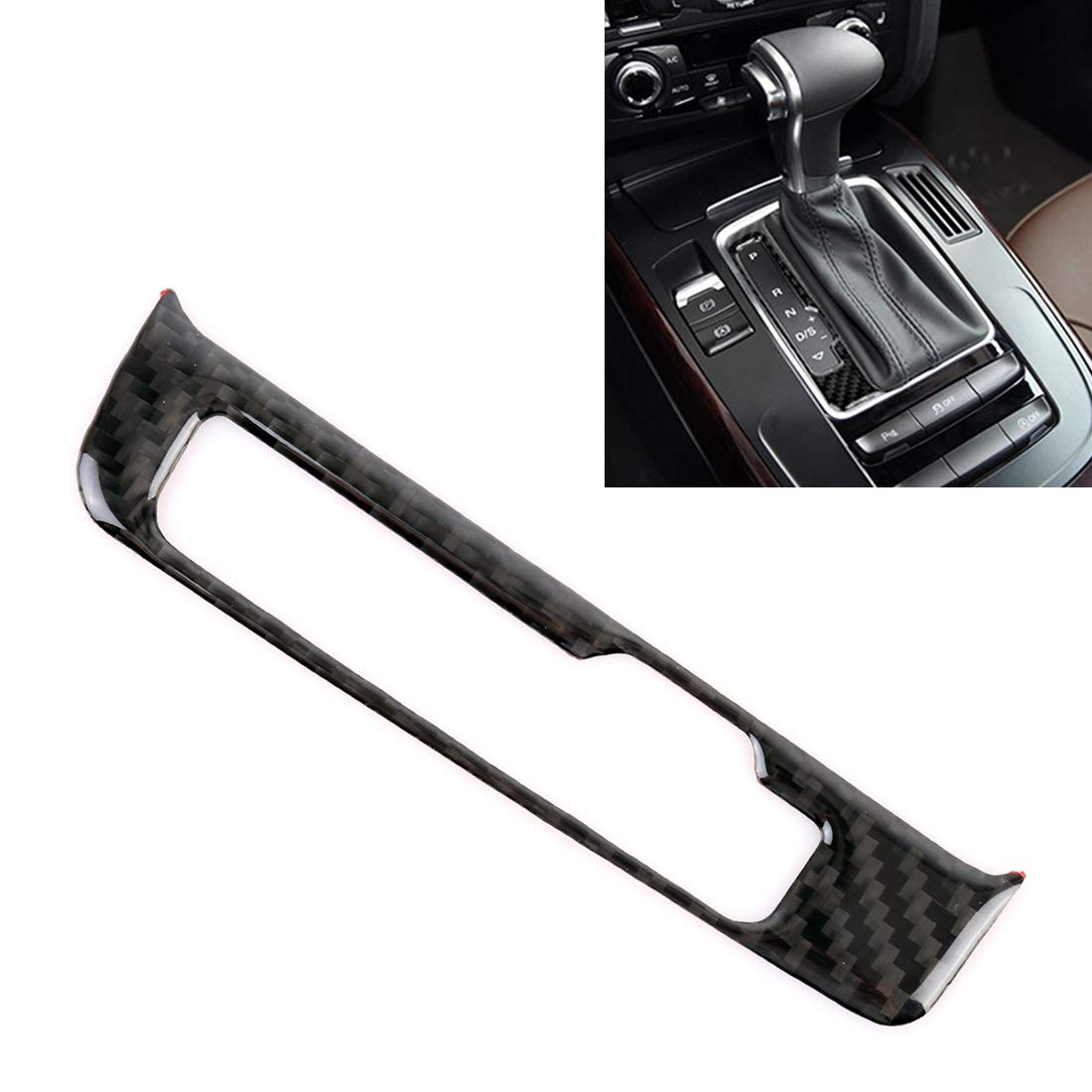 Premium Carbon Fiber Gear Panel Decorative Sticker for Audi A4L A5 Q5 2013-2016 - Upgrade Interior with Stylish Car Accessories for Enhanced Driving Experience