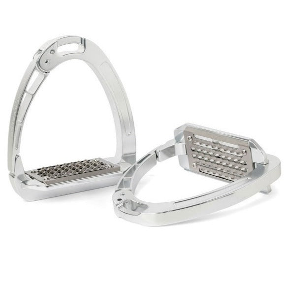 Acavallo Alu Plus Jr Stirrups - Lightweight Aluminum Horse Riding Stirrups for Kids & Teens - Perfect for Equestrian Training & Show Jumping