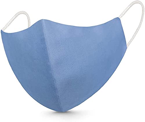 NGEL 100% Cotton Face Mask for Women & Men - Digital Printed & Plain 3-Layer Washable Fabric - Breathable, Lightweight & Comfortable (Pack of 6) - Perfect for Daily Use, Travel & Outdoor Activities