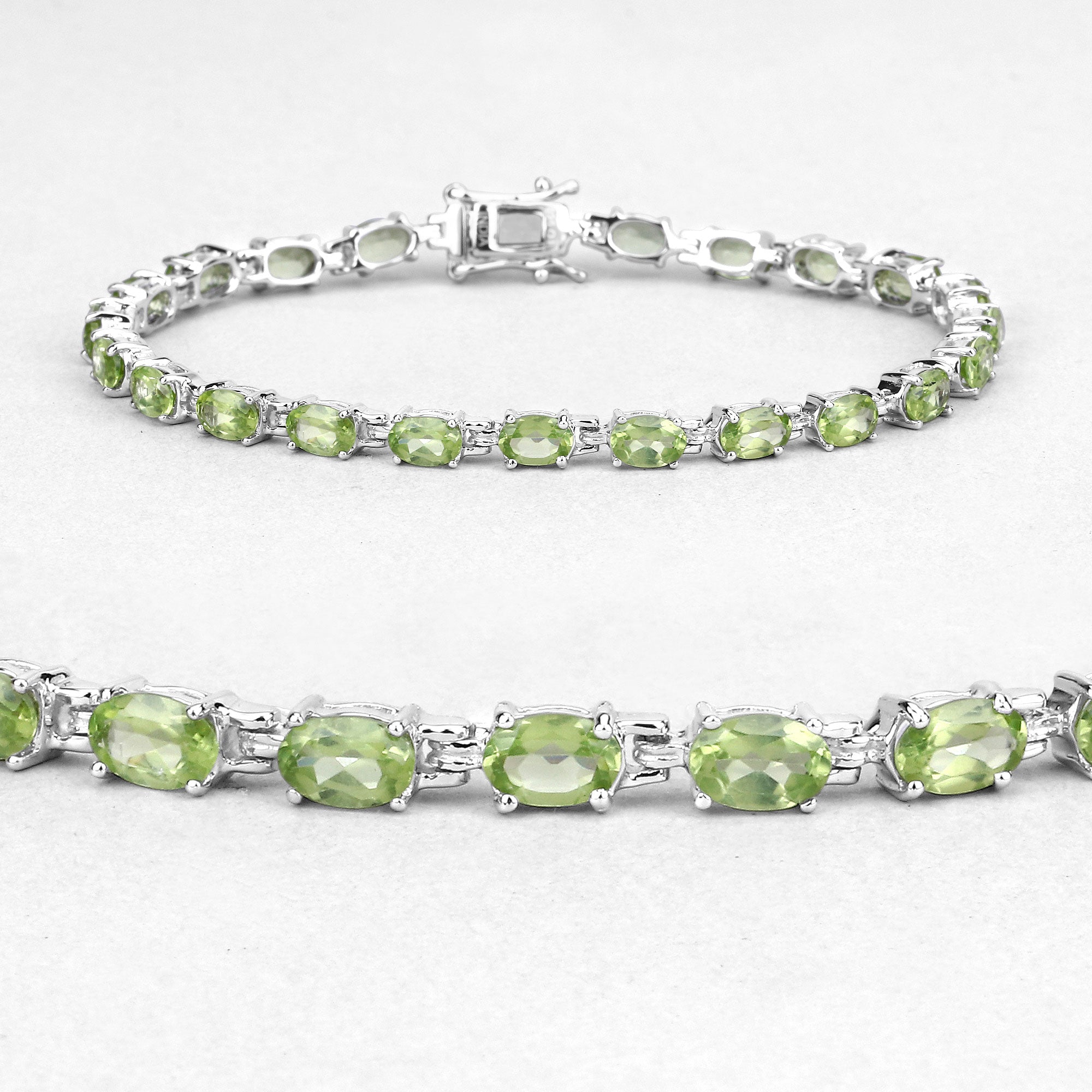 Natural Green Peridot Tennis Bracelet for Women - 14K Gold Plated Elegant Jewelry Gift for Birthday, Anniversary & Special Occasions | Perfect for Weddings, Parties & Everyday Wear