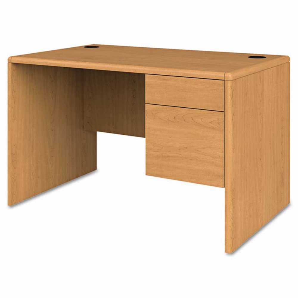 HON 10700 Series Small Right Pedestal Desk - Compact Office Desk with Storage Drawer for Home & Workspace - Perfect for Small Spaces, Dorm Rooms & Home Offices